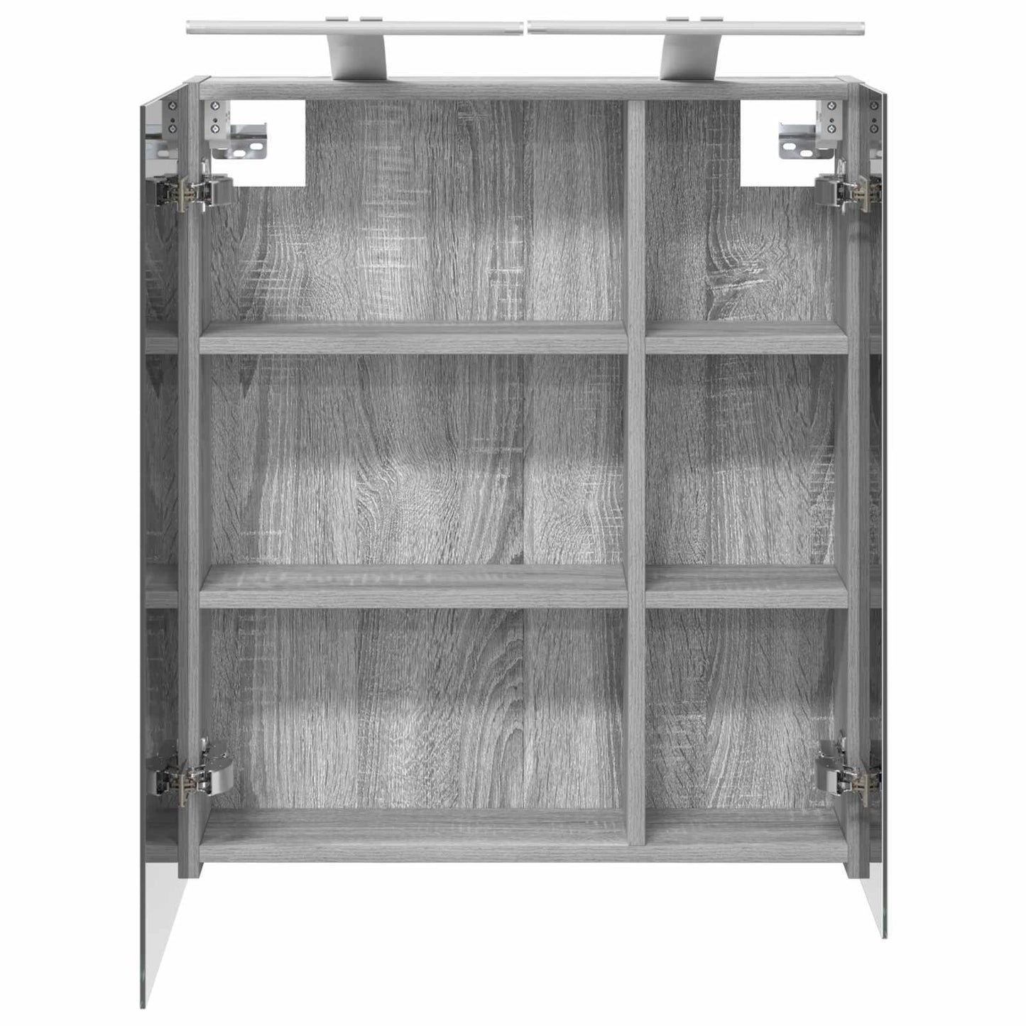 Badkamer spiegelkast met plank Grijs Sonoma 60 x 14,5 x 70 cm is nu te koop bij PeponiXL, paradijselijk wonen!