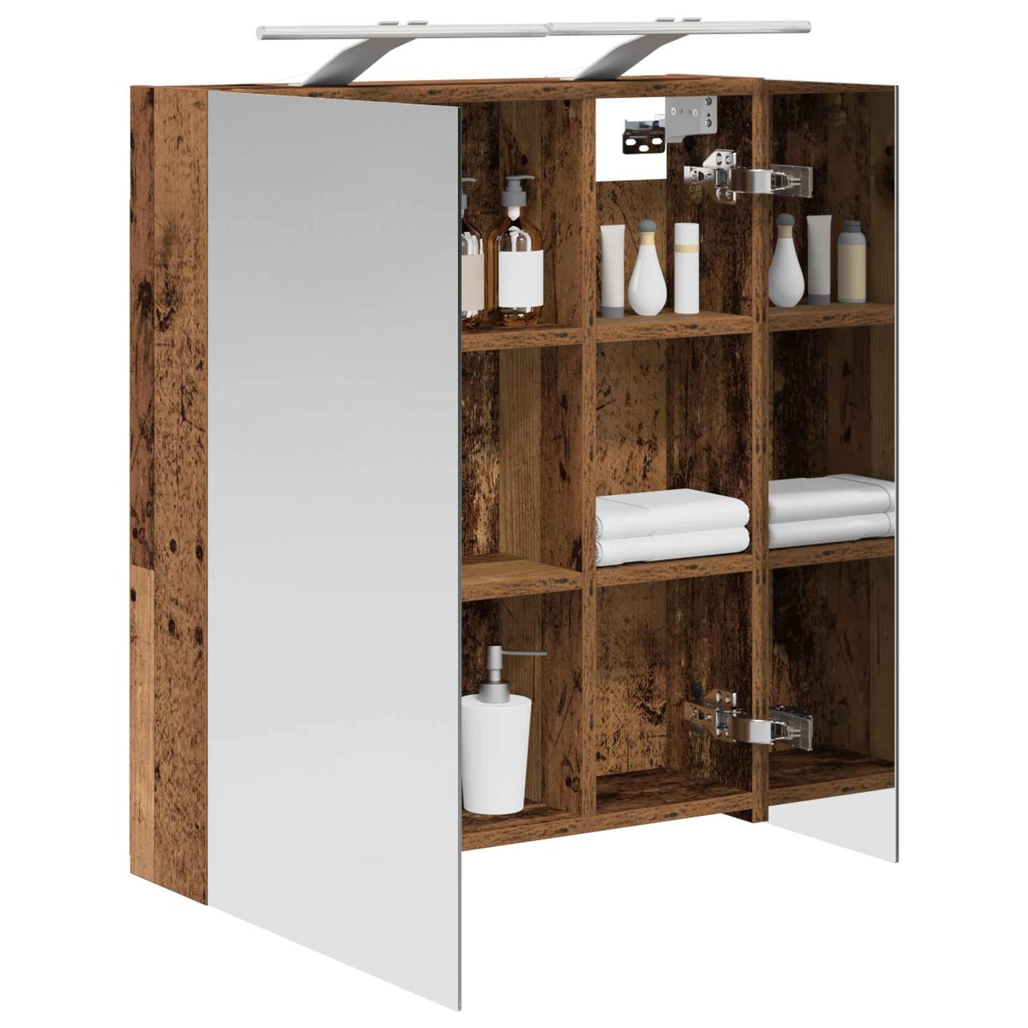 Badkamer spiegelkast Oudhout 60 x 14,5 x 70 cm Bewerkt hout is nu te koop bij PeponiXL, paradijselijk wonen!