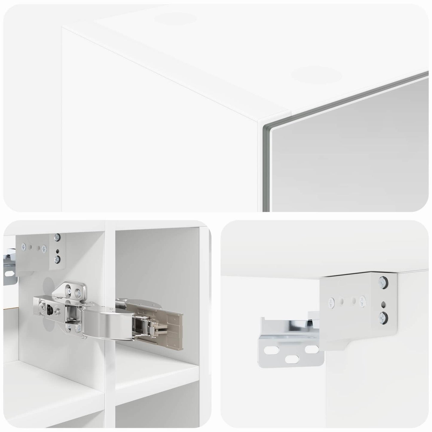 Badkamer spiegelkast voor Wit 60 x 14,5 x 50 cm Bewerkt hout is nu te koop bij PeponiXL, paradijselijk wonen!