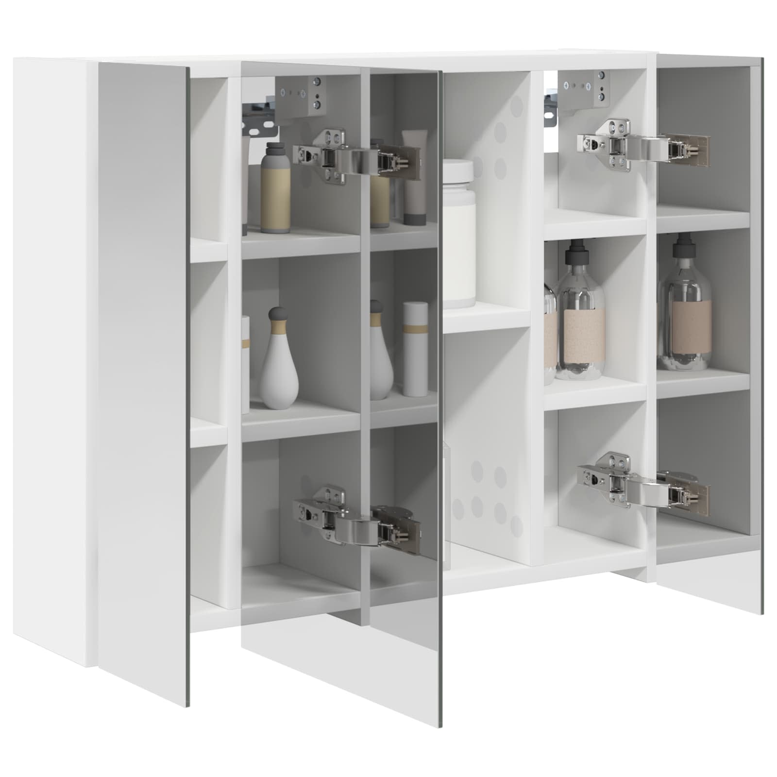 Badkamer spiegelkast voor Wit 60 x 14,5 x 50 cm Bewerkt hout is nu te koop bij PeponiXL, paradijselijk wonen!