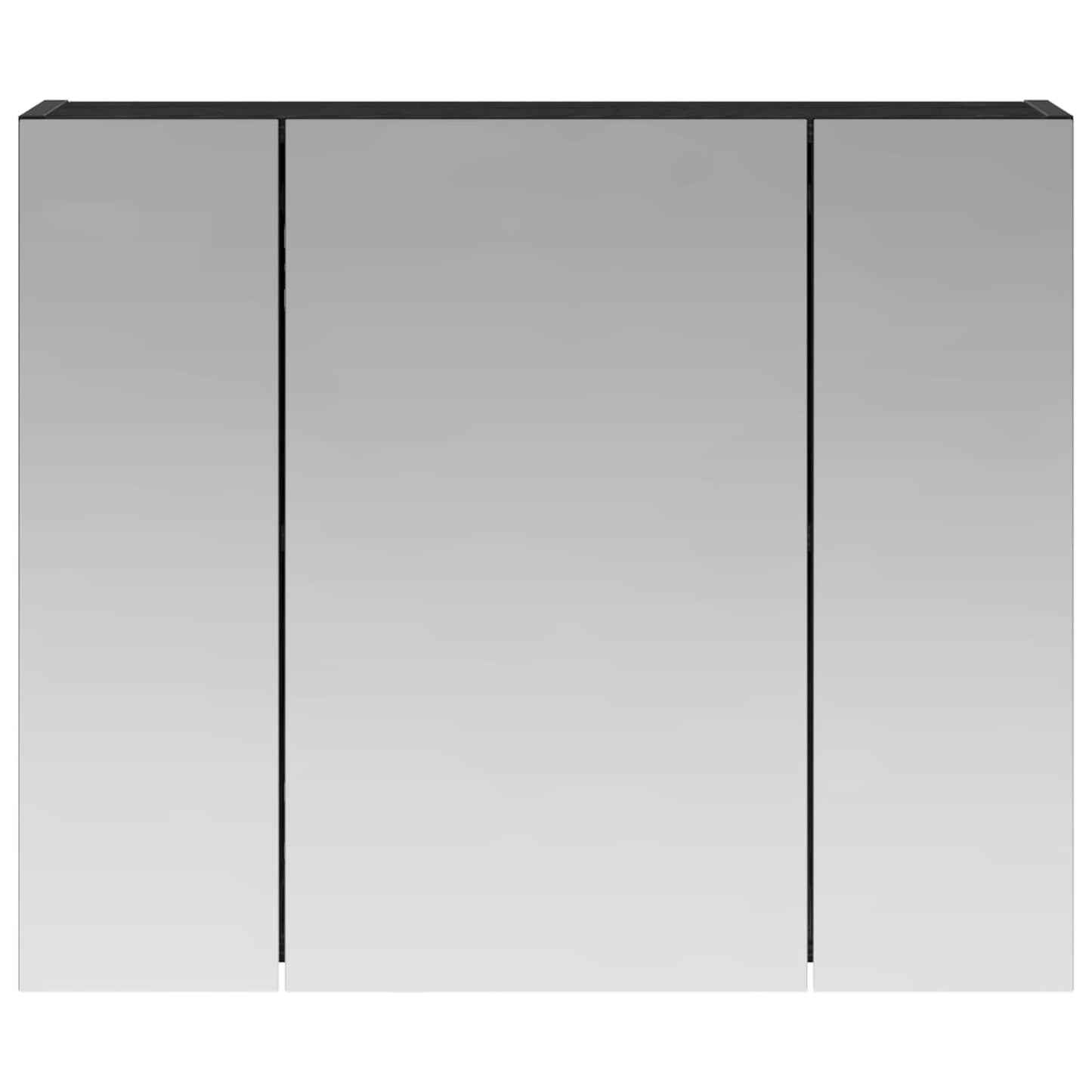 Badkamer spiegelkast Zwart Eiken 60 x 14,5 x 50 cm Bewerkt hout is nu te koop bij PeponiXL, paradijselijk wonen!