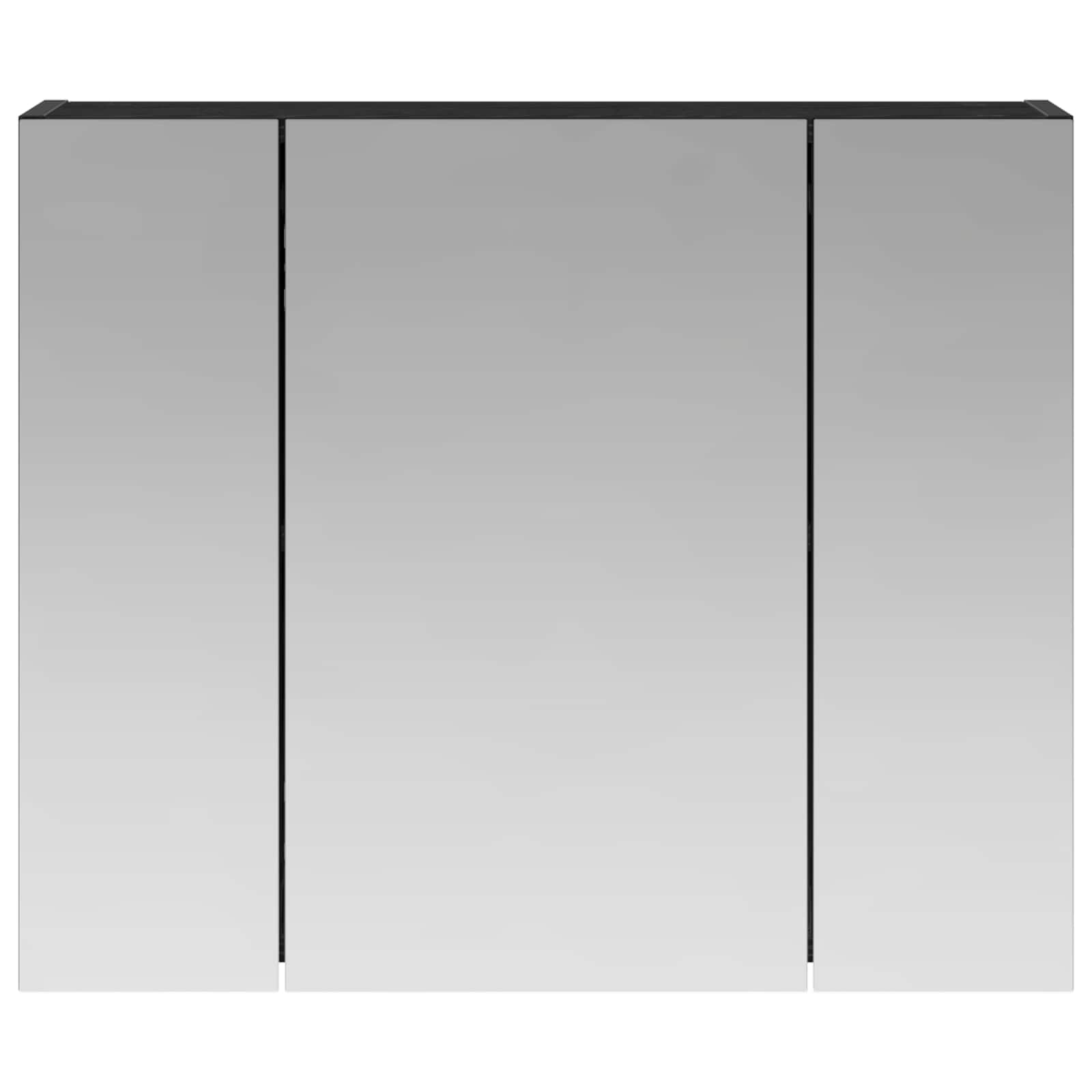 Badkamer spiegelkast Zwart Eiken 60 x 14,5 x 50 cm Bewerkt hout is nu te koop bij PeponiXL, paradijselijk wonen!