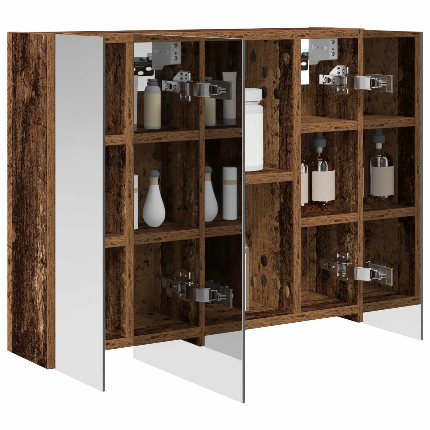 Badkamer spiegelkast Oudhout 60 x 14,5 x 50 cm Bewerkt hout is nu te koop bij PeponiXL, paradijselijk wonen!