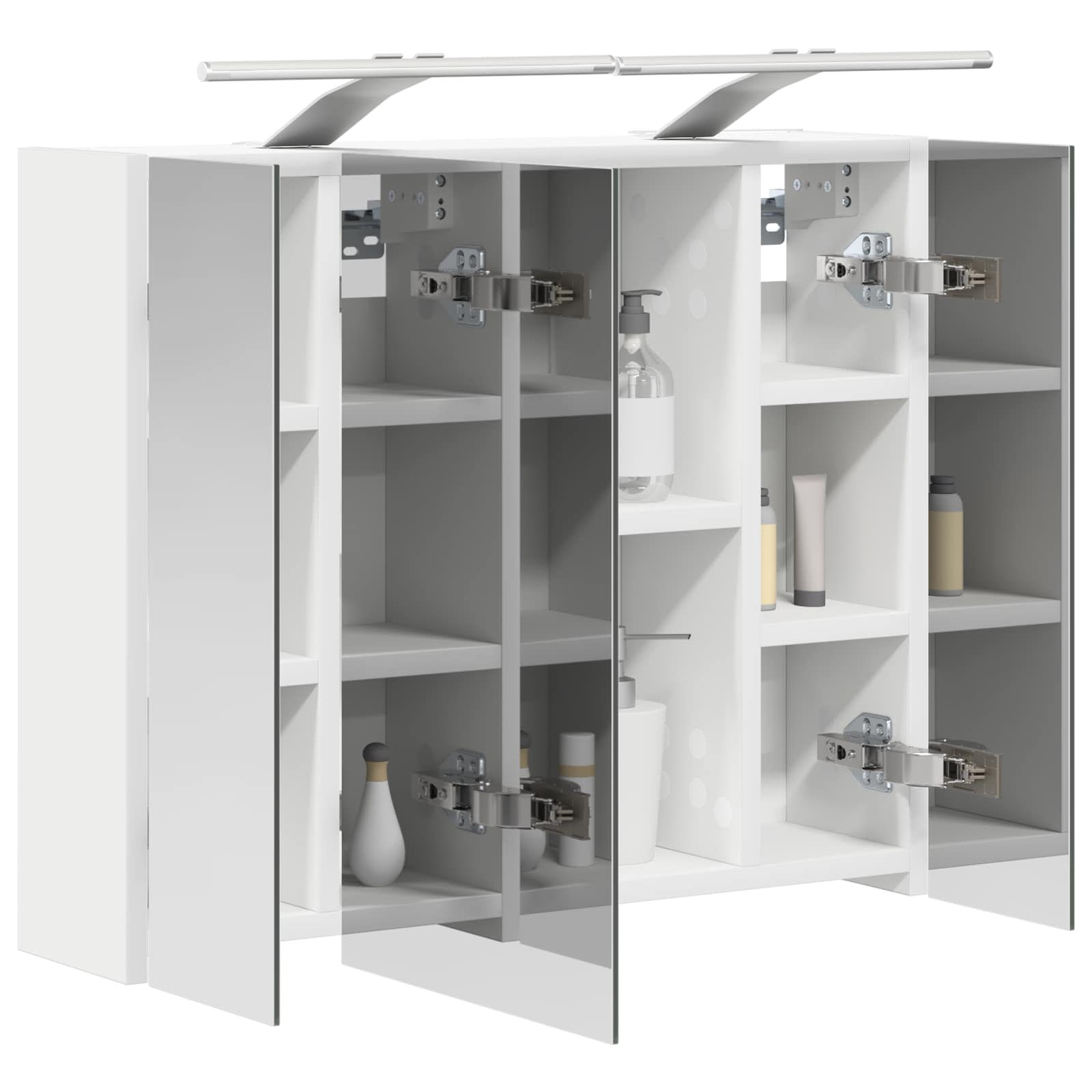 Badkamer spiegelkast voor Wit 60 x 14,5 x 50 cm Bewerkt hout is nu te koop bij PeponiXL, paradijselijk wonen!