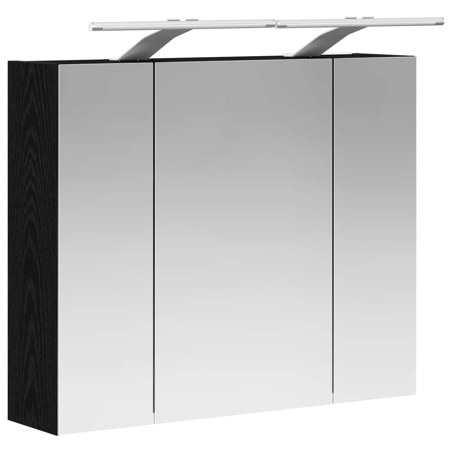 Badkamer spiegelkast Zwart Eiken 60 x 14,5 x 50 cm Bewerkt hout is nu te koop bij PeponiXL, paradijselijk wonen!