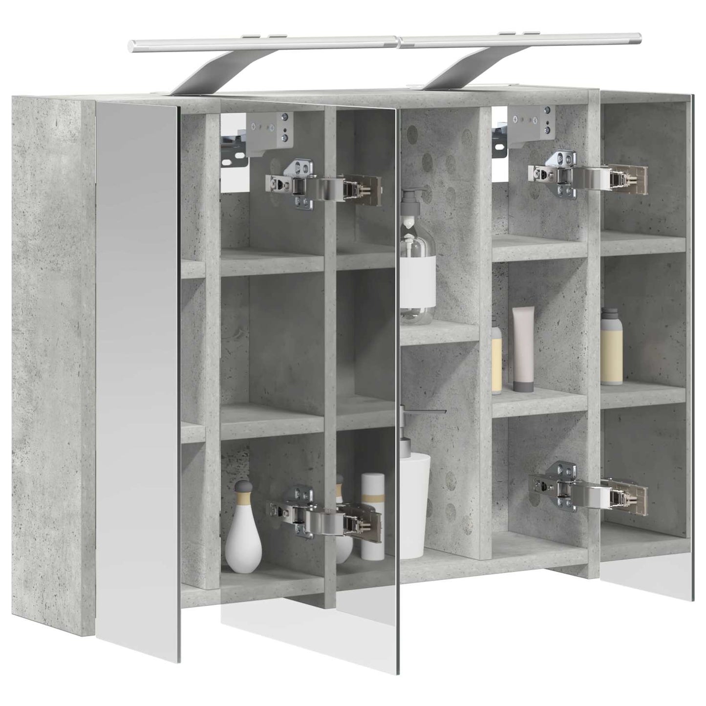 Badkamer spiegelkast Beton Grijs 60 x 14,5 x 50 cm Bewerkt hout is nu te koop bij PeponiXL, paradijselijk wonen!