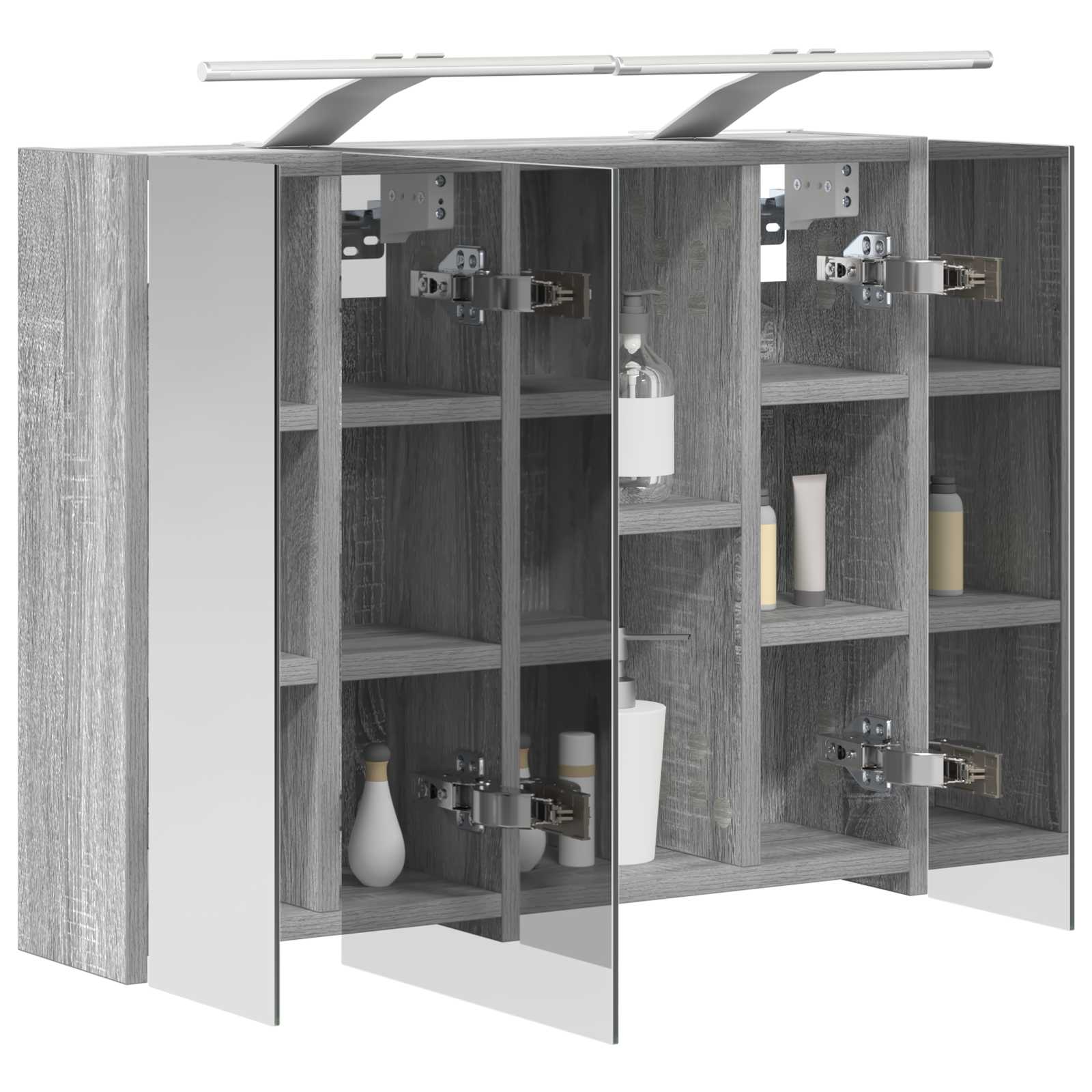Badkamer spiegelkast Grijs Sonoma 60 x 14,5 x 50 cm is nu te koop bij PeponiXL, paradijselijk wonen!