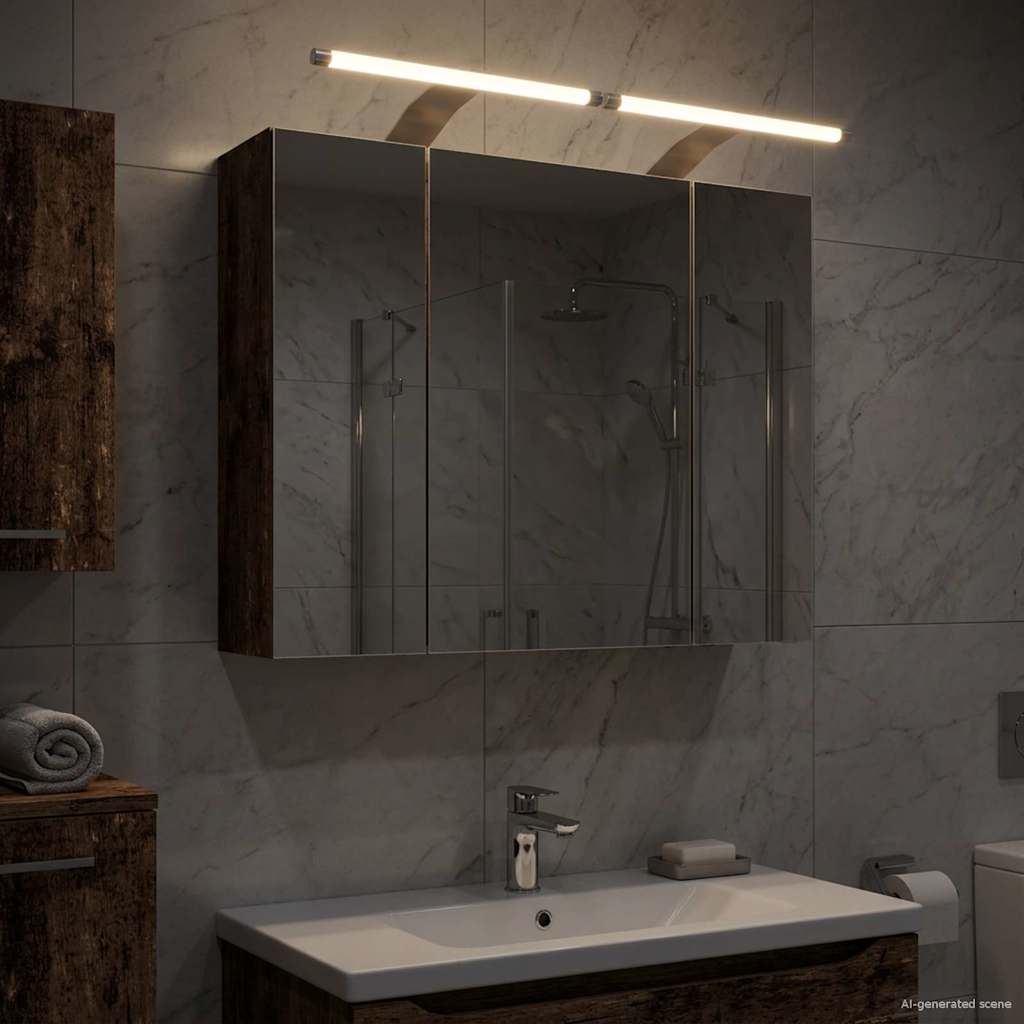 Badkamer spiegelkast Oudhout 60 x 14,5 x 50 cm Bewerkt hout is nu te koop bij PeponiXL, paradijselijk wonen!