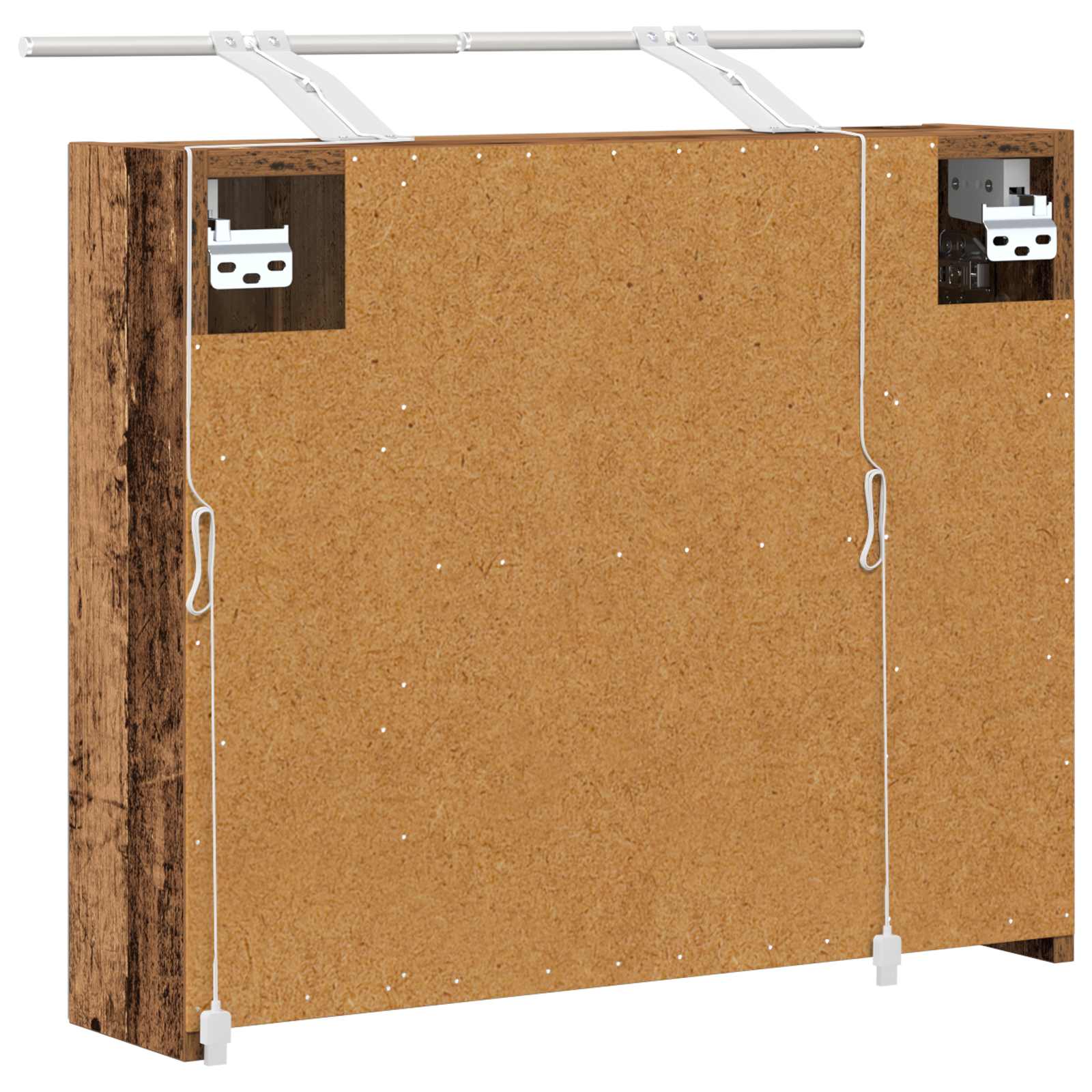 Badkamer spiegelkast Oudhout 60 x 14,5 x 50 cm Bewerkt hout is nu te koop bij PeponiXL, paradijselijk wonen!