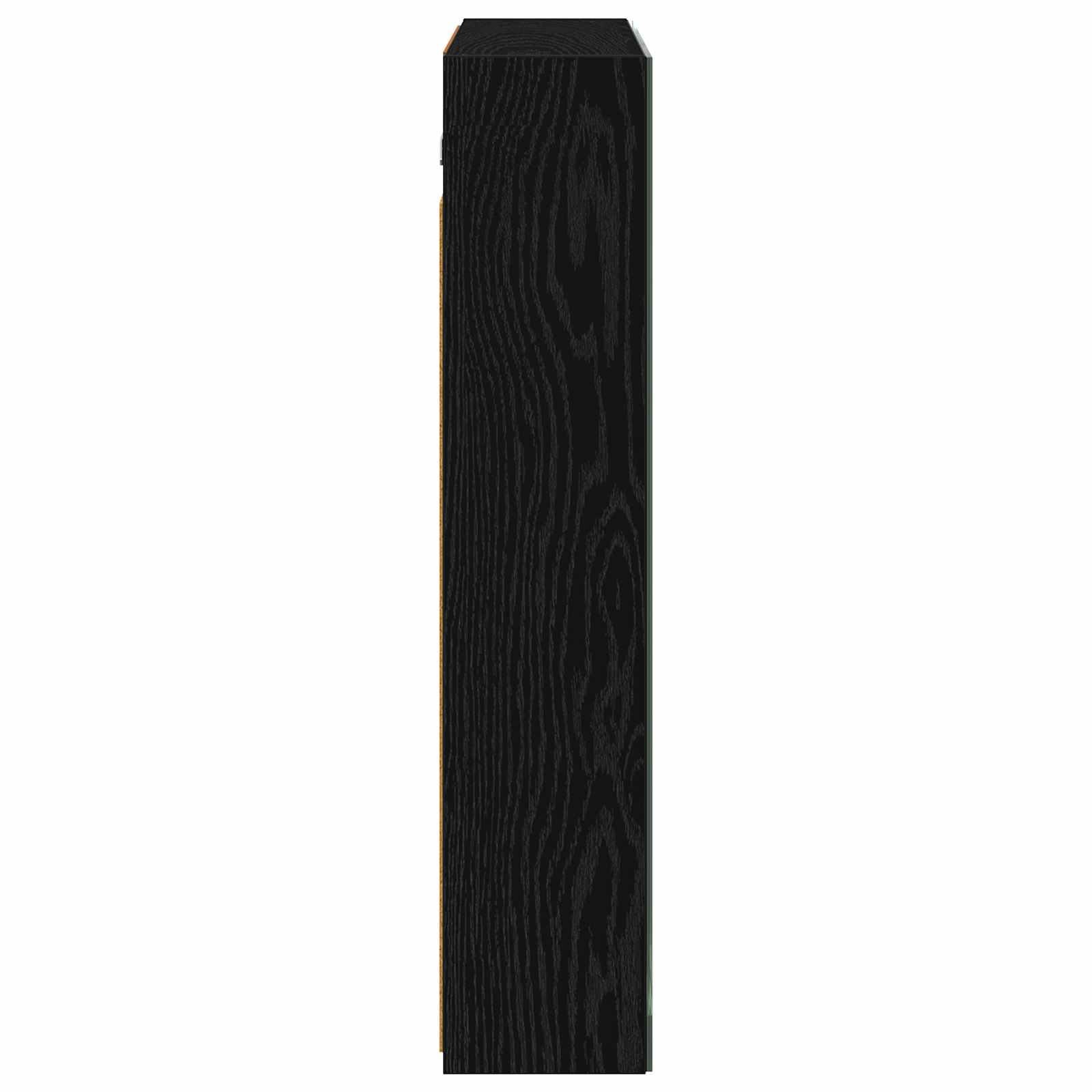 Badkamer spiegelkast Zwart Eiken 70 x 14,5 x 70 cm Bewerkt hout is nu te koop bij PeponiXL, paradijselijk wonen!