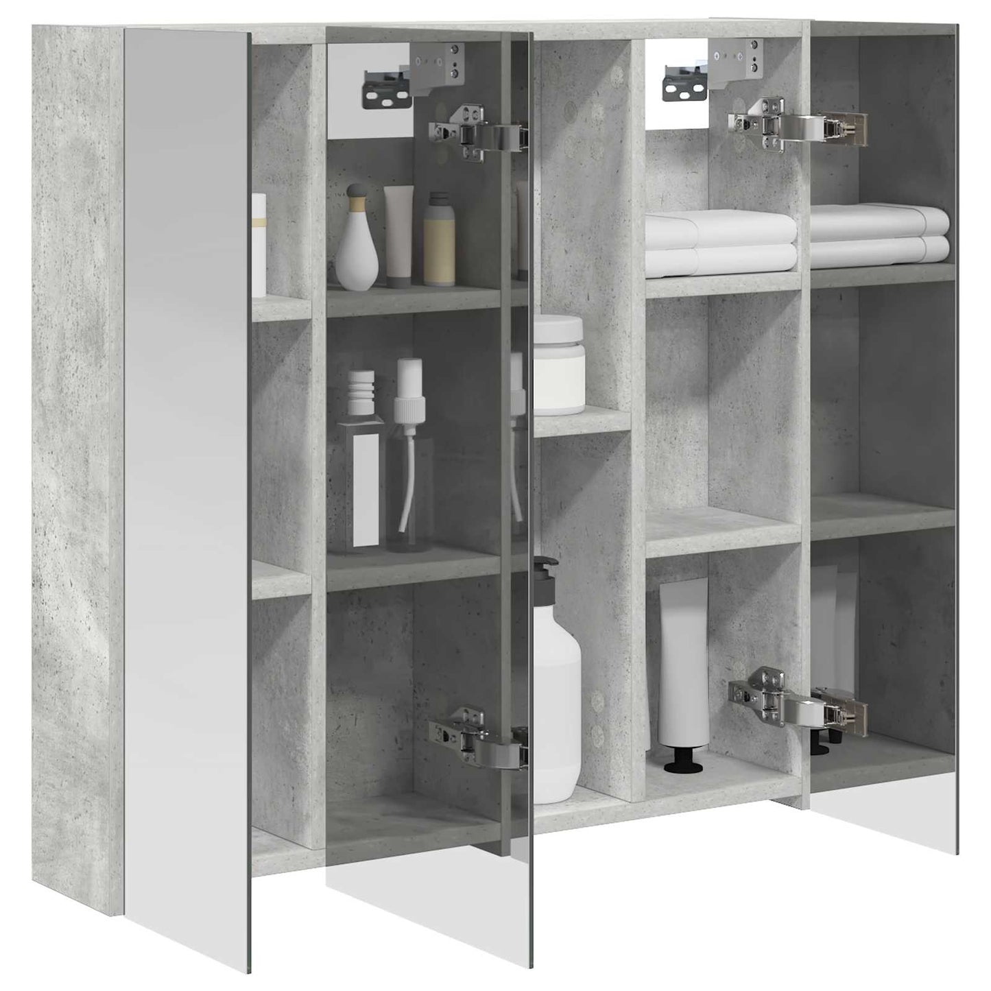 Badkamer spiegelkast Beton Grijs 70 x 14,5 x 70 cm Bewerkt hout is nu te koop bij PeponiXL, paradijselijk wonen!