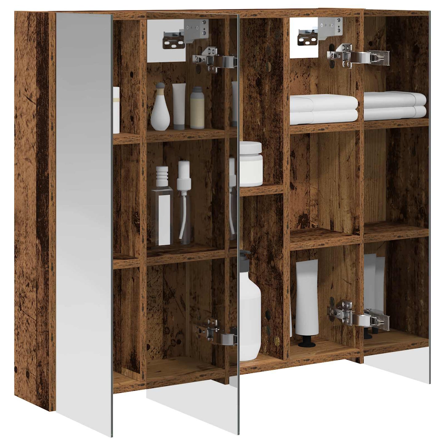 Badkamer spiegelkast Oudhout 70 x 14,5 x 70 cm Bewerkt hout is nu te koop bij PeponiXL, paradijselijk wonen!