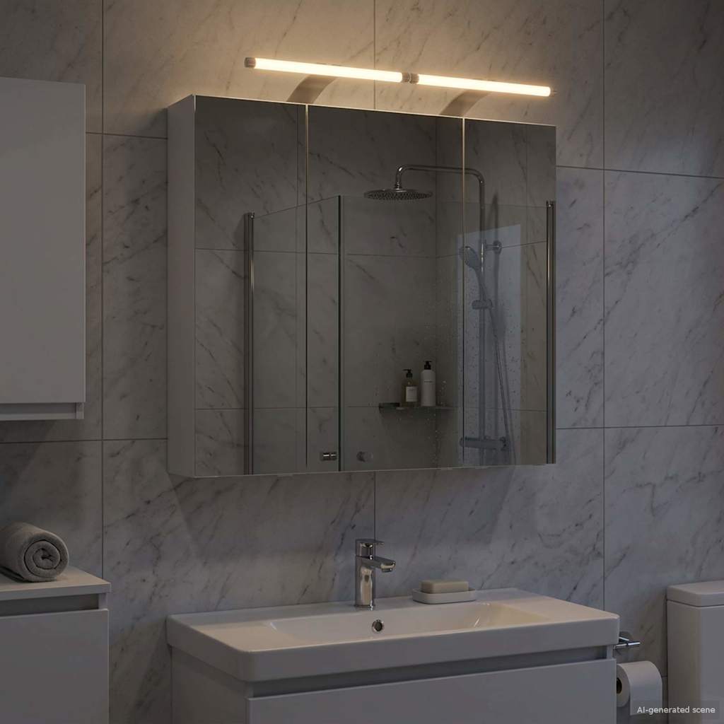 Badkamer spiegelkast voor Wit 70 x 14,5 x 70 cm Bewerkt hout is nu te koop bij PeponiXL, paradijselijk wonen!