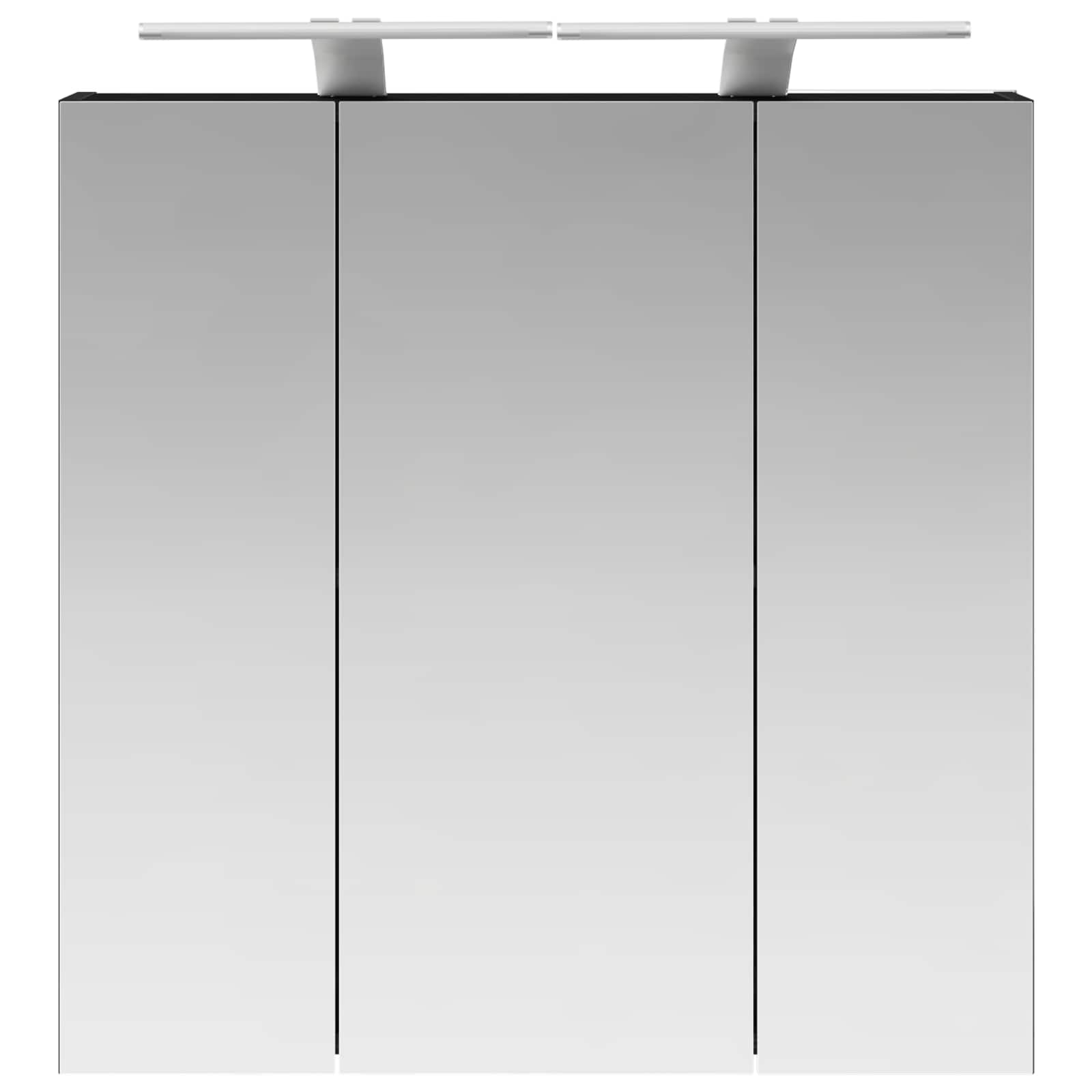 Badkamer spiegelkast Zwart Eiken 70 x 14,5 x 70 cm Bewerkt hout is nu te koop bij PeponiXL, paradijselijk wonen!