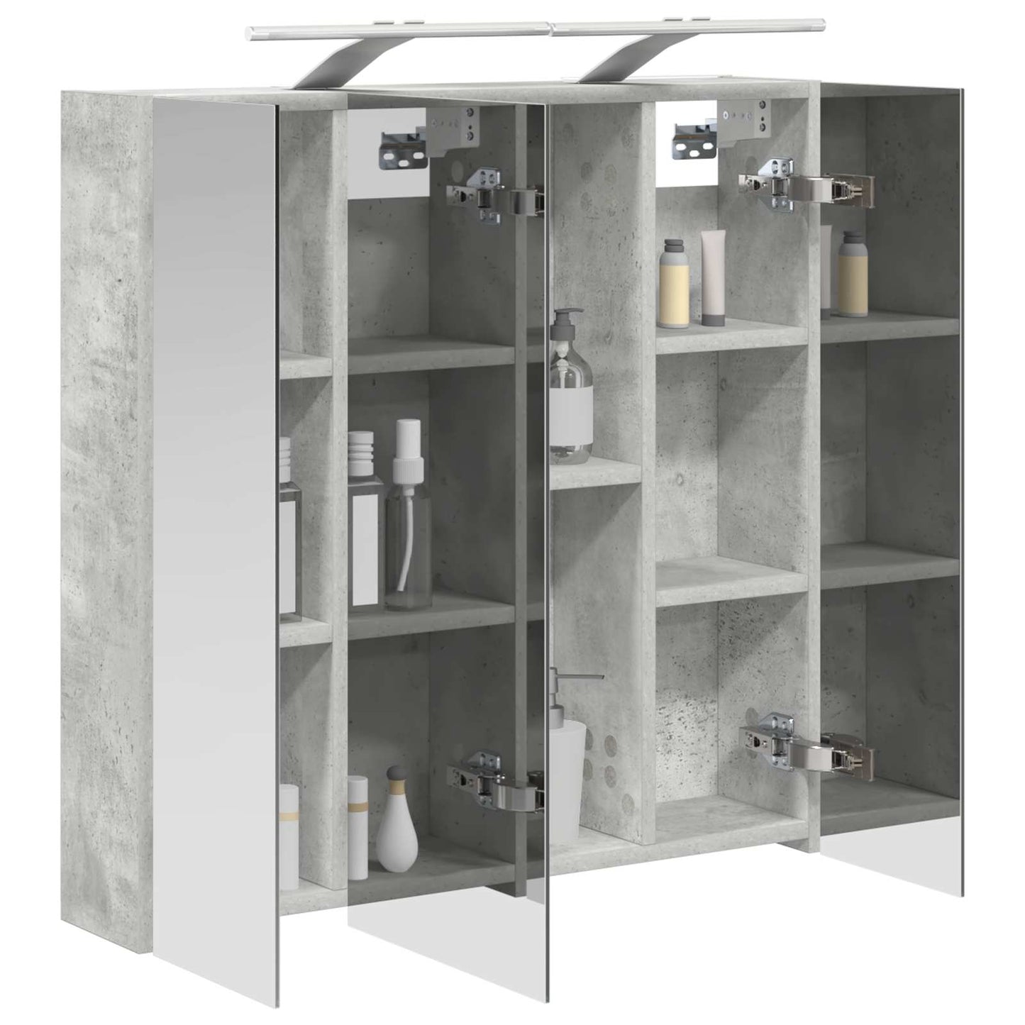Badkamer spiegelkast Beton Grijs 70 x 14,5 x 70 cm Bewerkt hout is nu te koop bij PeponiXL, paradijselijk wonen!
