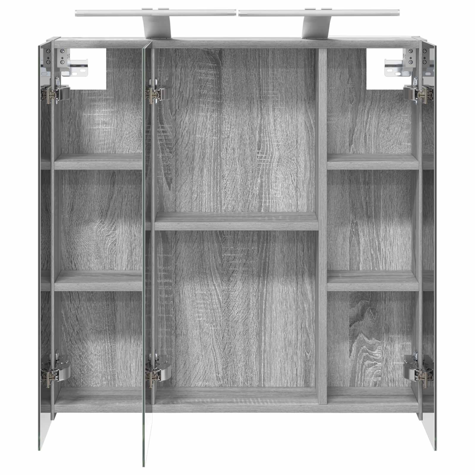 Badkamer spiegelkast Grijs Sonoma 70 x 14,5 x 70 cm is nu te koop bij PeponiXL, paradijselijk wonen!