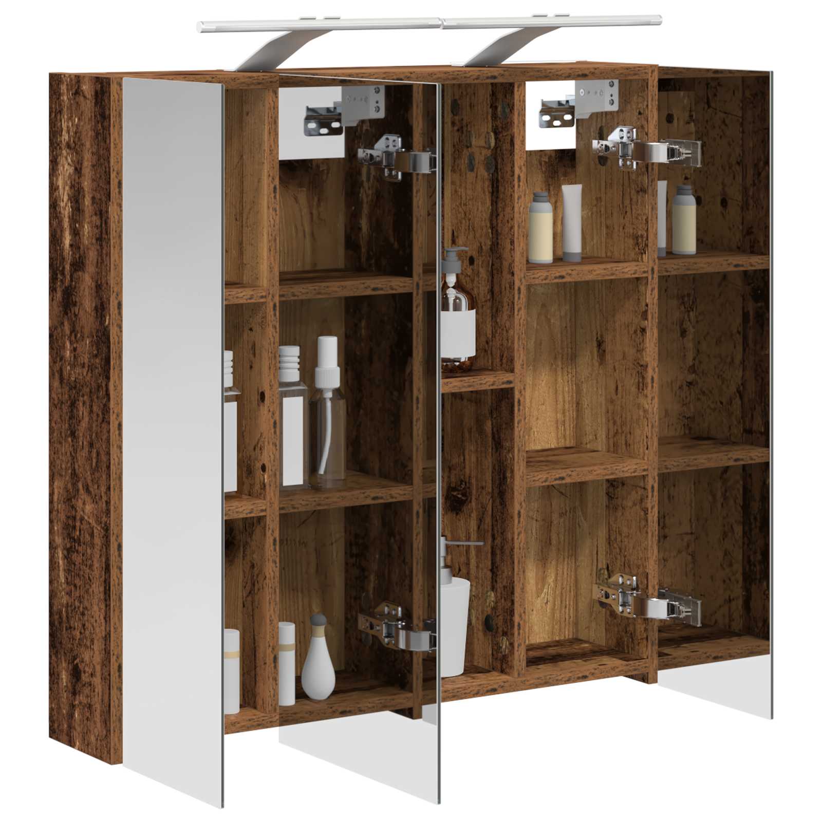 Badkamer spiegelkast Oudhout 70 x 14,5 x 70 cm Bewerkt hout is nu te koop bij PeponiXL, paradijselijk wonen!