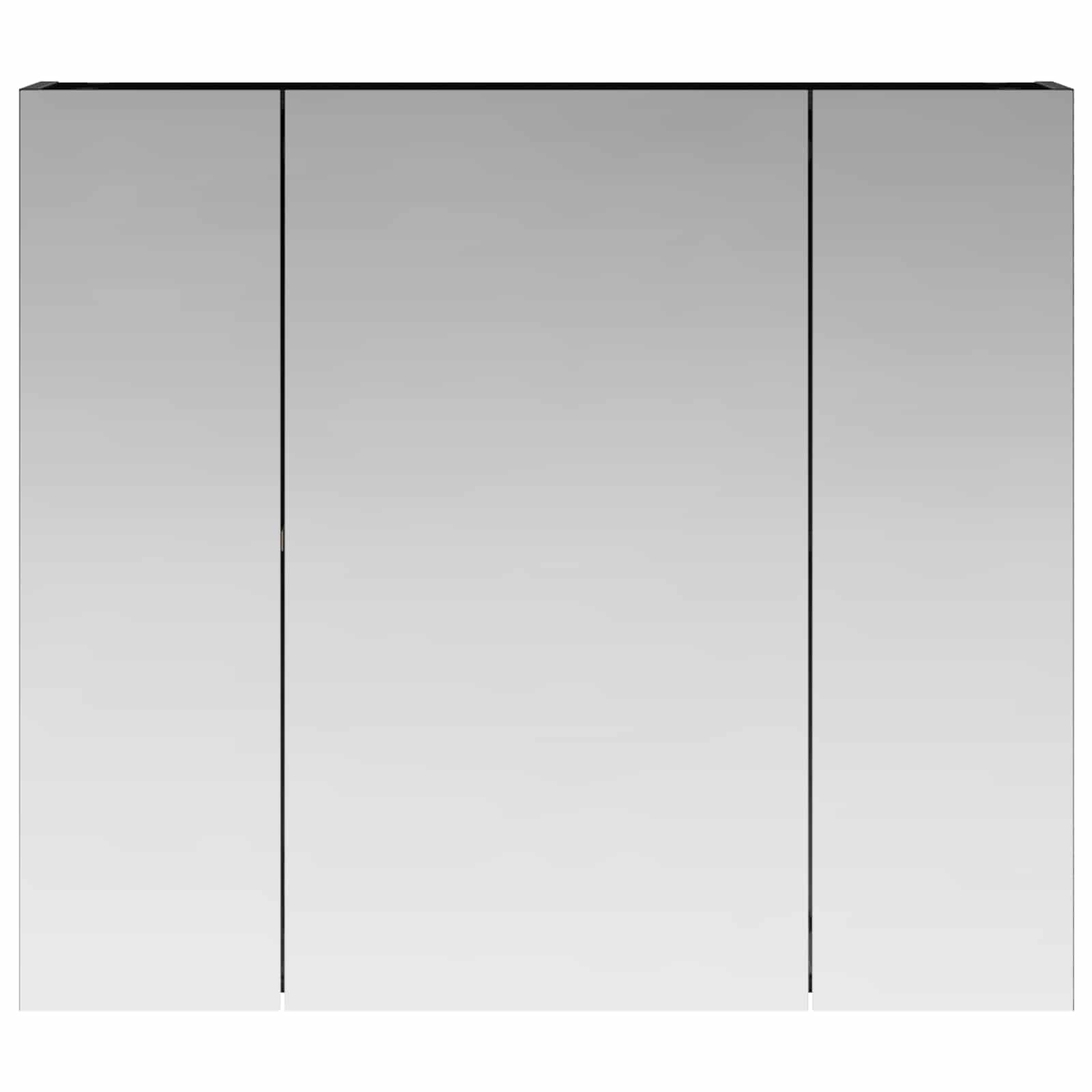 Badkamer spiegelkast Zwart Eiken 80 x 14.5 x 70 cm Bewerkt hout is nu te koop bij PeponiXL, paradijselijk wonen!