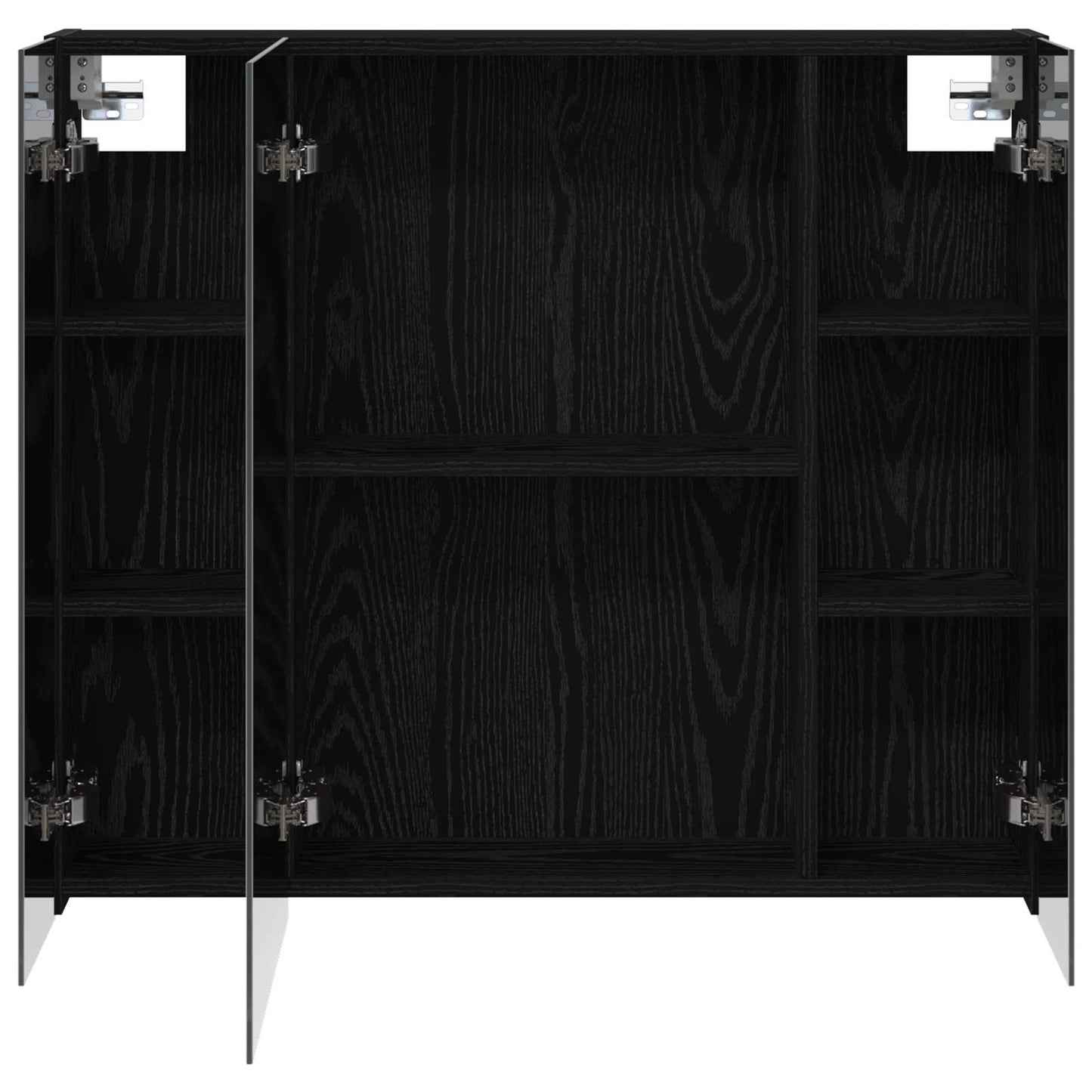 Badkamer spiegelkast Zwart Eiken 80 x 14.5 x 70 cm Bewerkt hout is nu te koop bij PeponiXL, paradijselijk wonen!