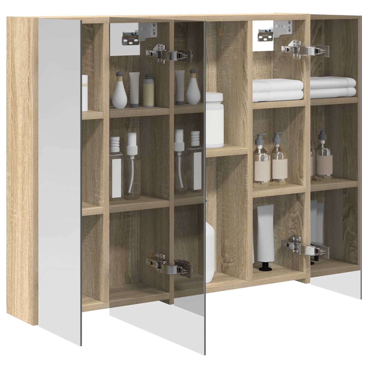 Badkamer spiegelkast met plank Sonoma Eiken 80 x 14.5 x 70 cm is nu te koop bij PeponiXL, paradijselijk wonen!