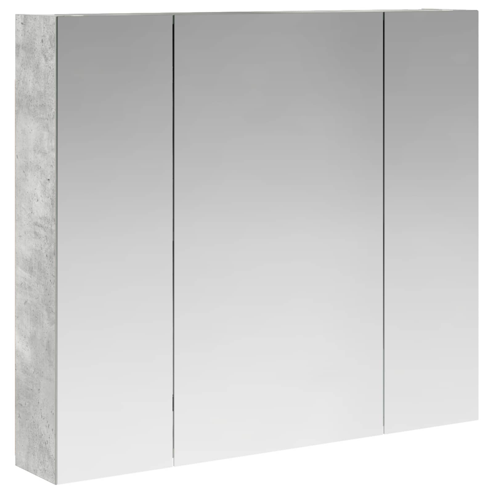 Badkamer spiegelkast Beton Grijs 80 x 14.5 x 70 cm Bewerkt hout is nu te koop bij PeponiXL, paradijselijk wonen!