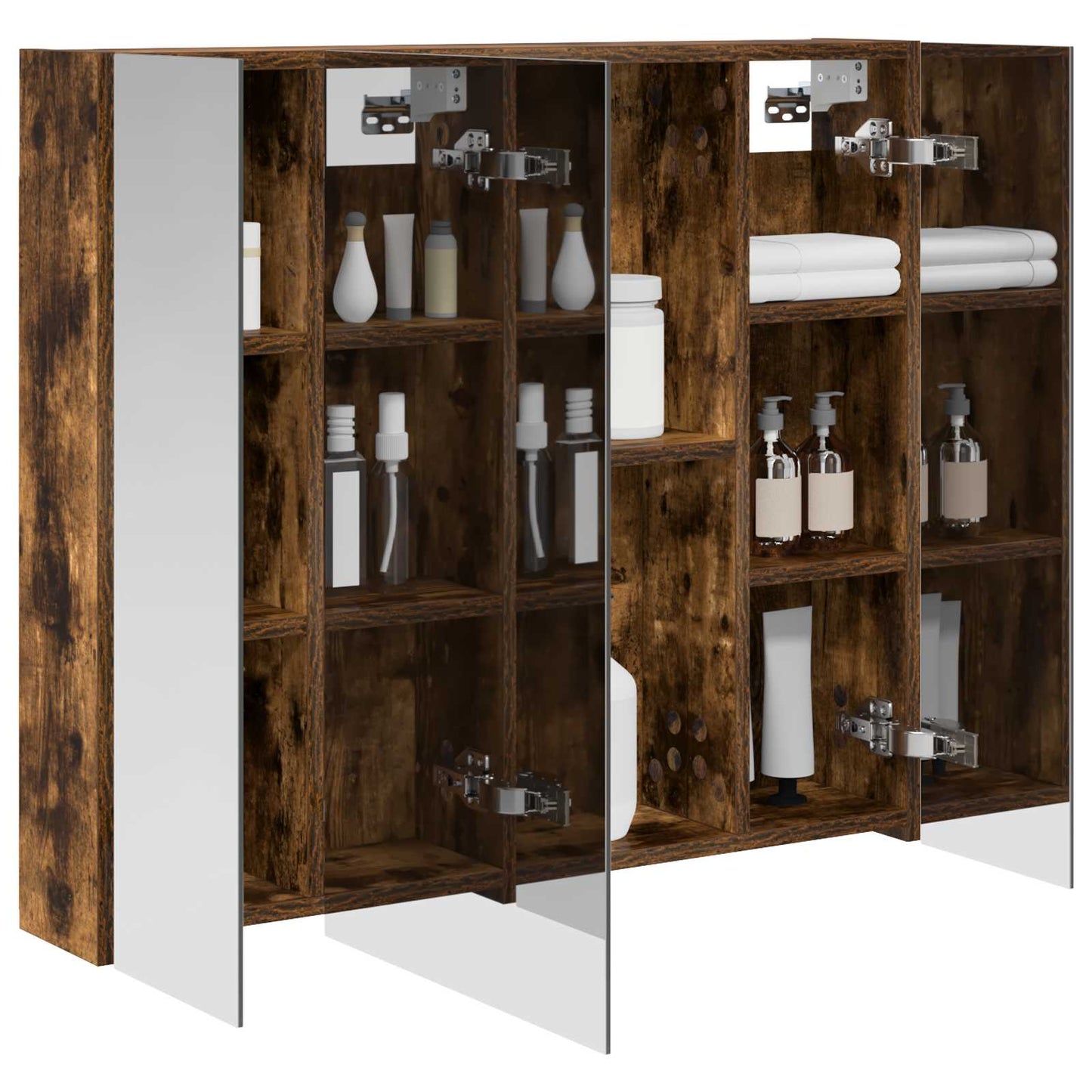 Badkamer spiegelkast met plank Gerookt eiken 80 x 14.5 x 70 cm is nu te koop bij PeponiXL, paradijselijk wonen!