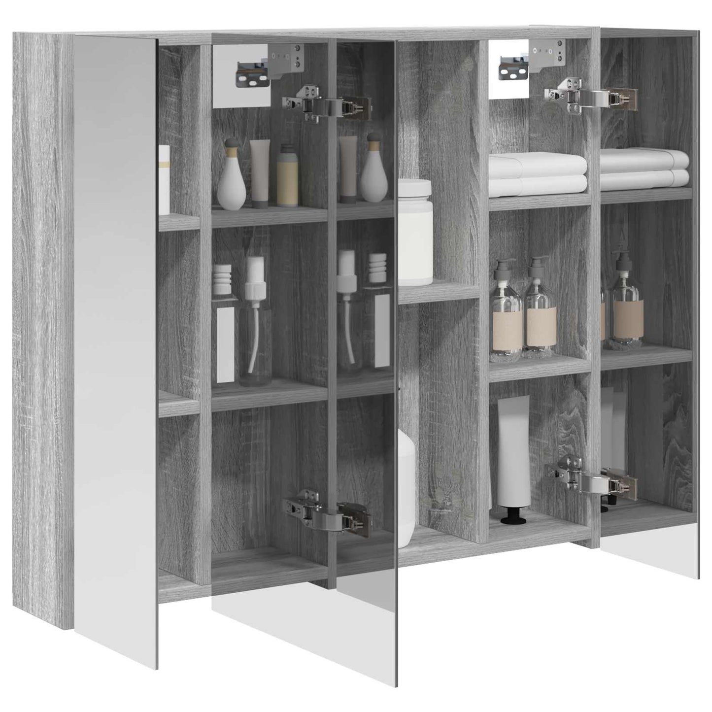 Badkamer spiegelkast met plank Grijs Sonoma 80 x 14.5 x 70 cm is nu te koop bij PeponiXL, paradijselijk wonen!