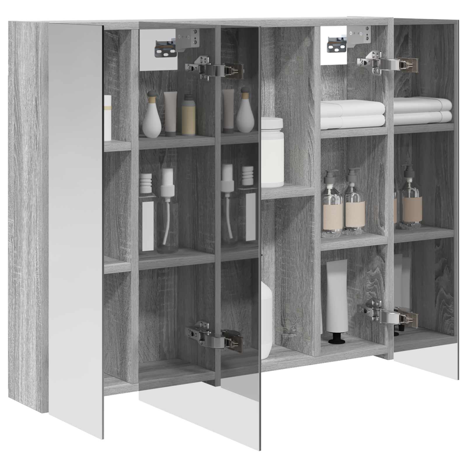 Badkamer spiegelkast met plank Grijs Sonoma 80 x 14.5 x 70 cm is nu te koop bij PeponiXL, paradijselijk wonen!