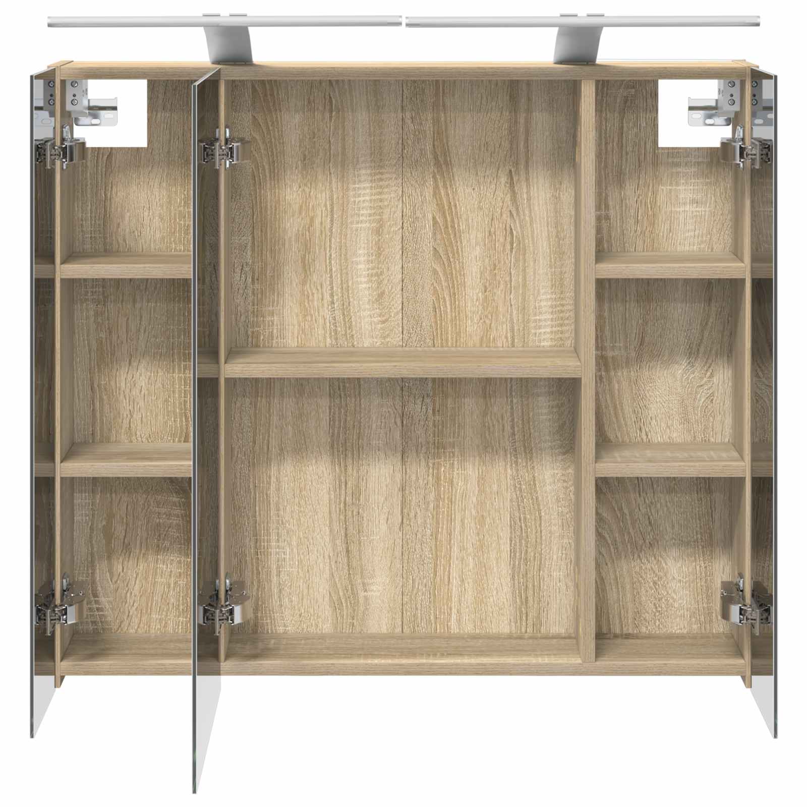 Badkamer spiegelkast met plank Sonoma Eiken 80 x 14.5 x 70 cm is nu te koop bij PeponiXL, paradijselijk wonen!