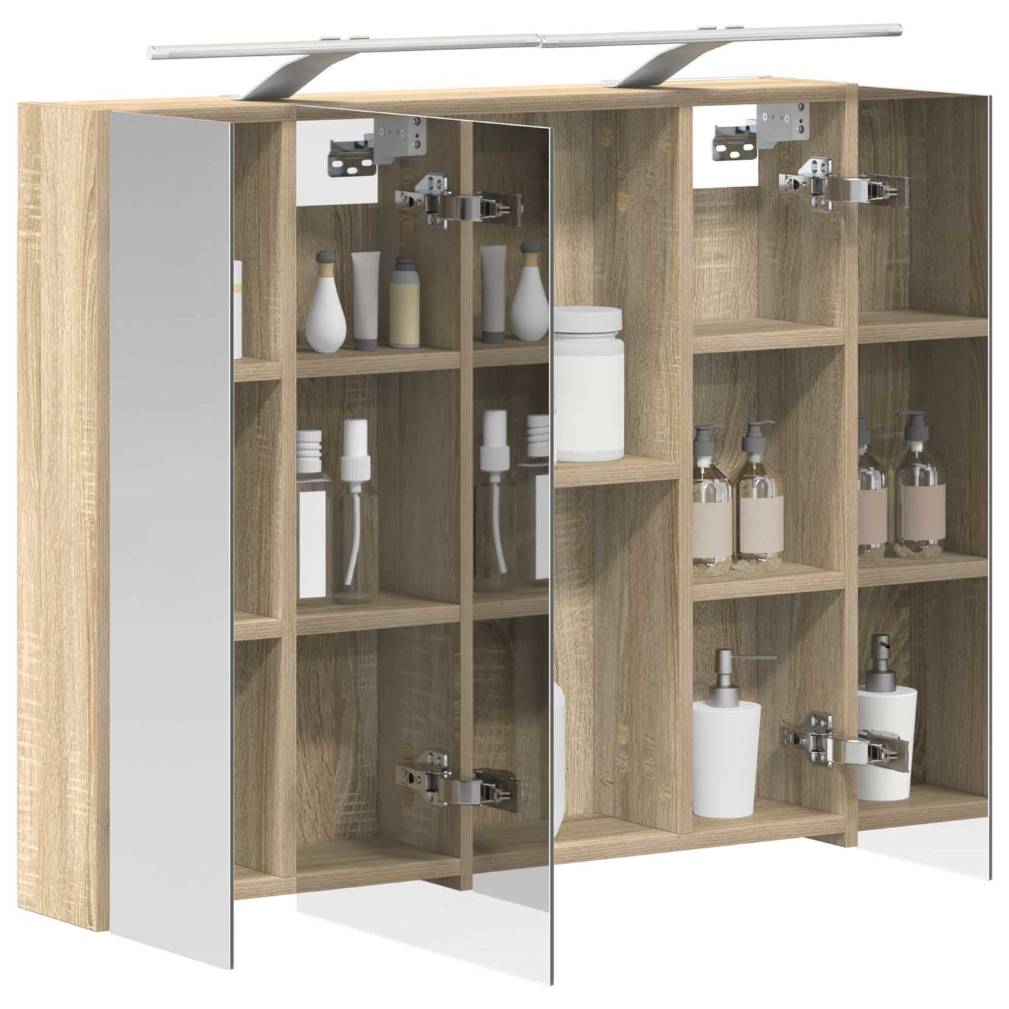Badkamer spiegelkast met plank Sonoma Eiken 80 x 14.5 x 70 cm is nu te koop bij PeponiXL, paradijselijk wonen!