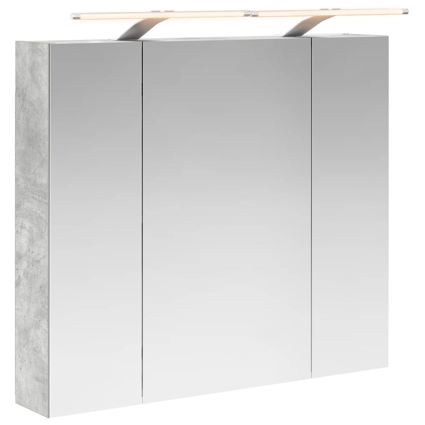 Badkamer spiegelkast Beton Grijs 80 x 14.5 x 70 cm Bewerkt hout is nu te koop bij PeponiXL, paradijselijk wonen!