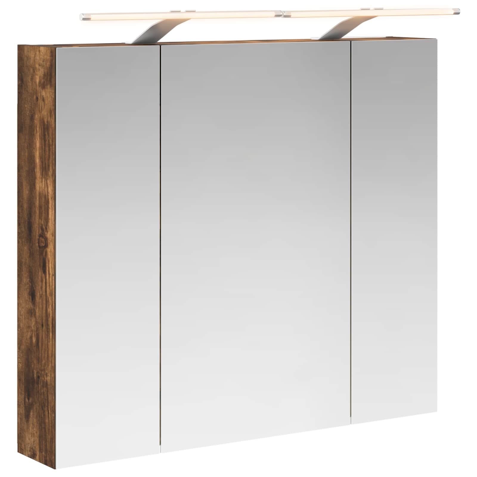 Badkamer spiegelkast met plank Gerookt eiken 80 x 14.5 x 70 cm is nu te koop bij PeponiXL, paradijselijk wonen!