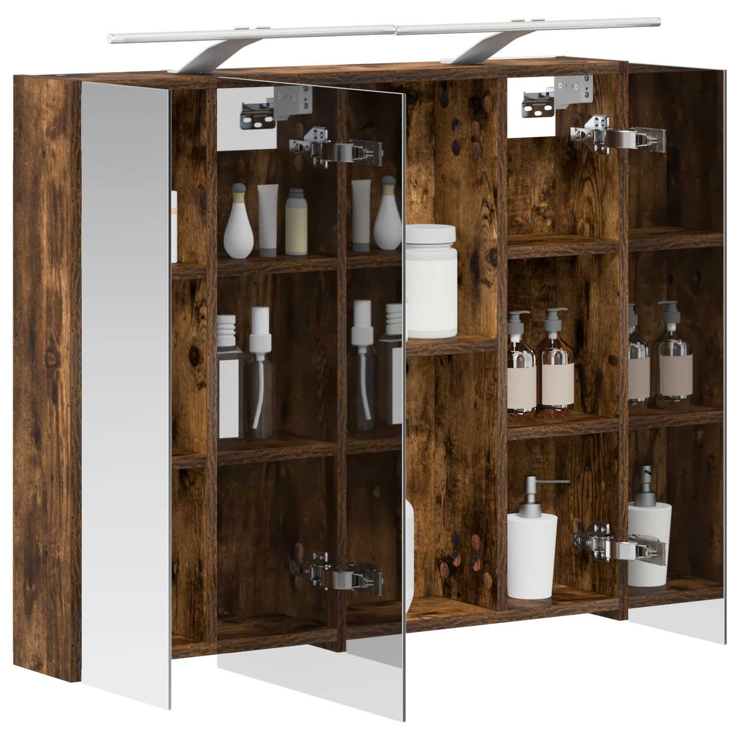 Badkamer spiegelkast met plank Gerookt eiken 80 x 14.5 x 70 cm is nu te koop bij PeponiXL, paradijselijk wonen!