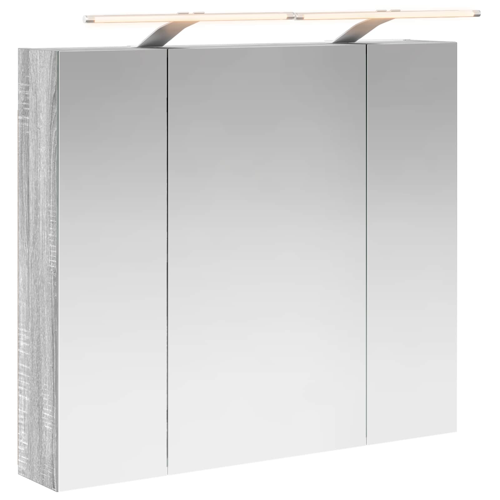 Badkamer spiegelkast met plank Grijs Sonoma 80 x 14.5 x 70 cm is nu te koop bij PeponiXL, paradijselijk wonen!
