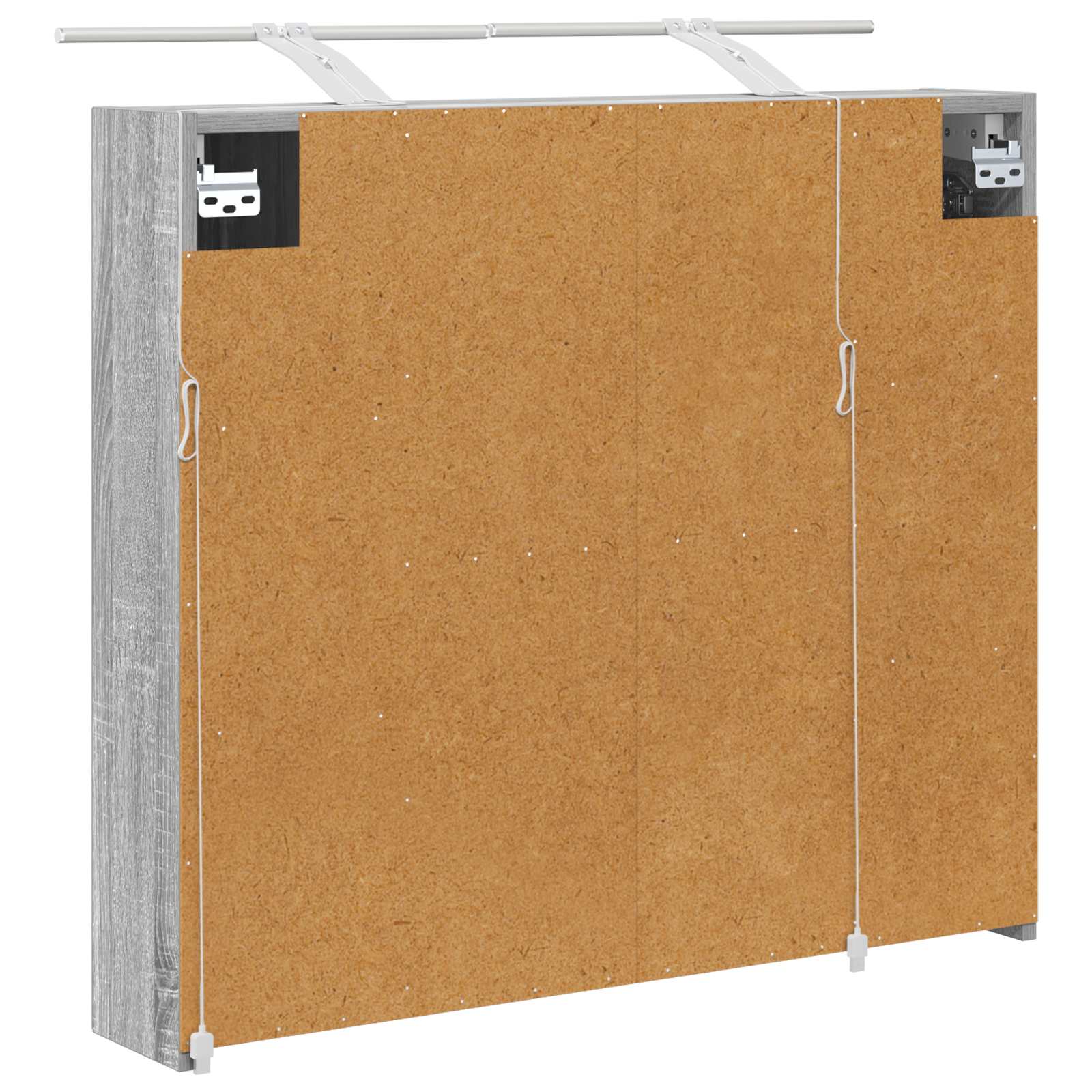Badkamer spiegelkast met plank Grijs Sonoma 80 x 14.5 x 70 cm is nu te koop bij PeponiXL, paradijselijk wonen!