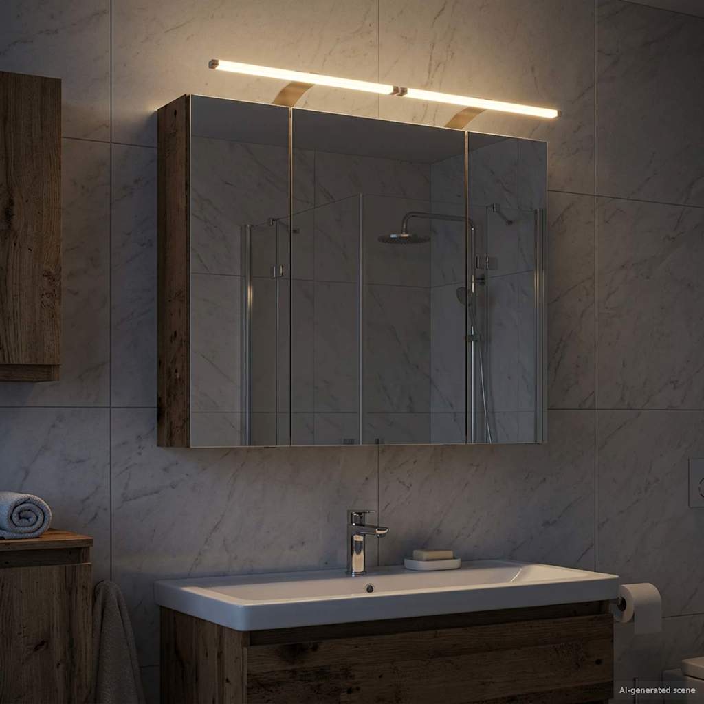 Badkamer spiegelkast Oudhout 80 x 14.5 x 70 cm Bewerkt hout is nu te koop bij PeponiXL, paradijselijk wonen!