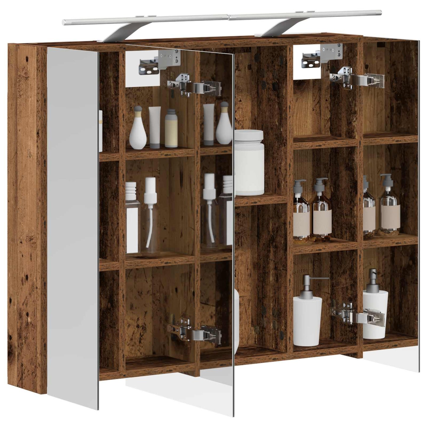 Badkamer spiegelkast Oudhout 80 x 14.5 x 70 cm Bewerkt hout is nu te koop bij PeponiXL, paradijselijk wonen!