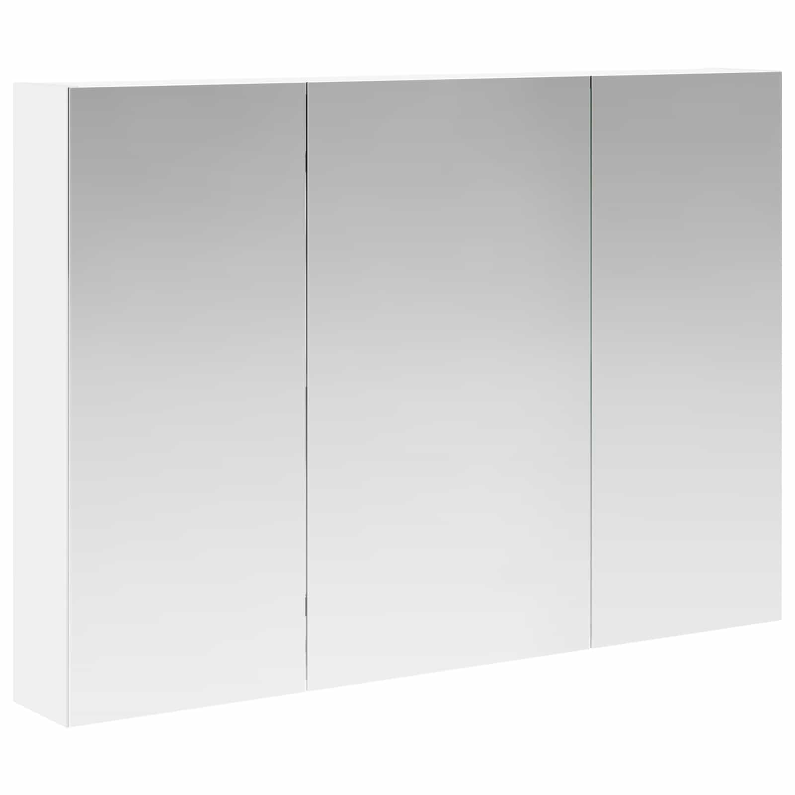 Badkamer spiegelkast Wit 100 x 14,5 x 70 cm Bewerkt hout is nu te koop bij PeponiXL, paradijselijk wonen!