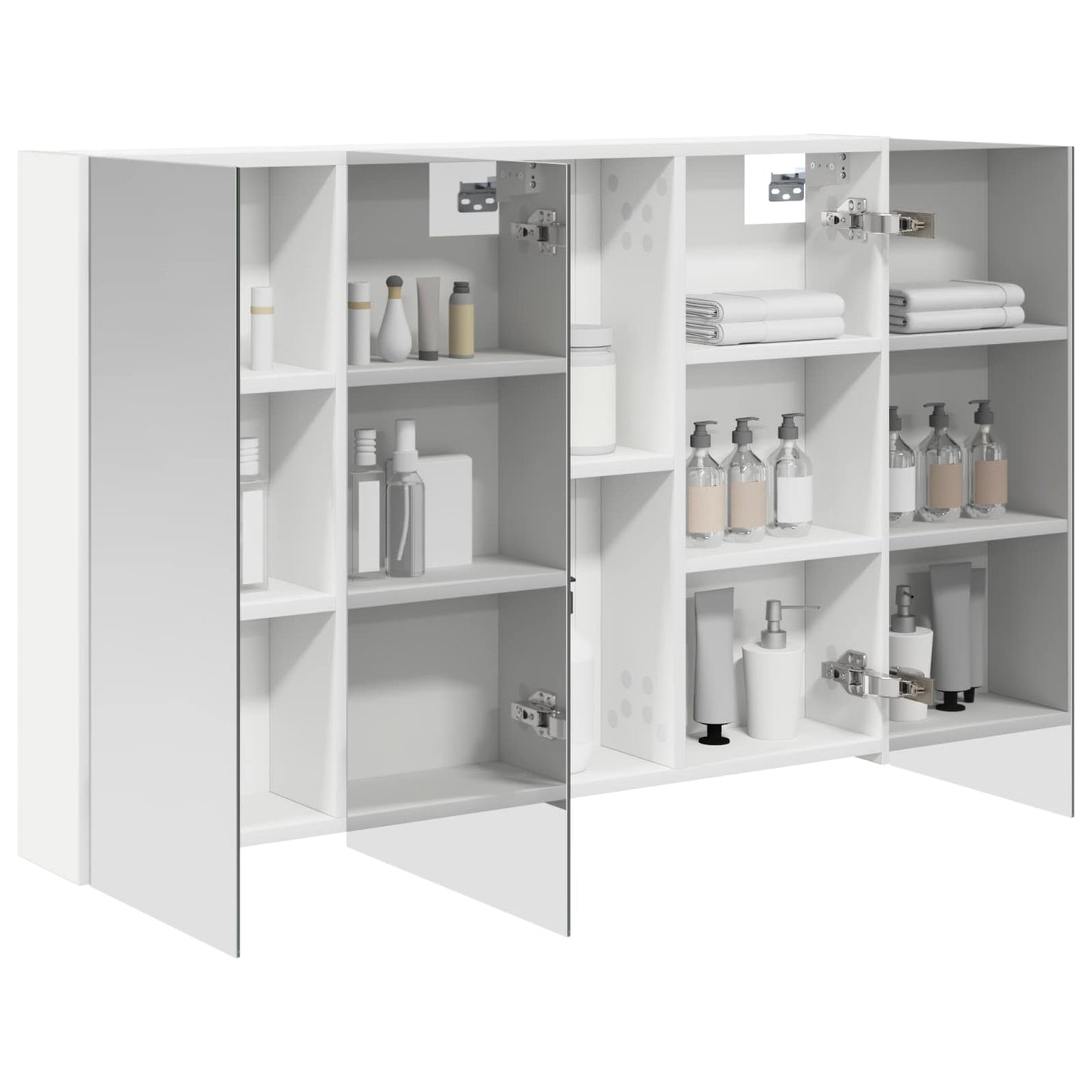 Badkamer spiegelkast Wit 100 x 14,5 x 70 cm Bewerkt hout is nu te koop bij PeponiXL, paradijselijk wonen!