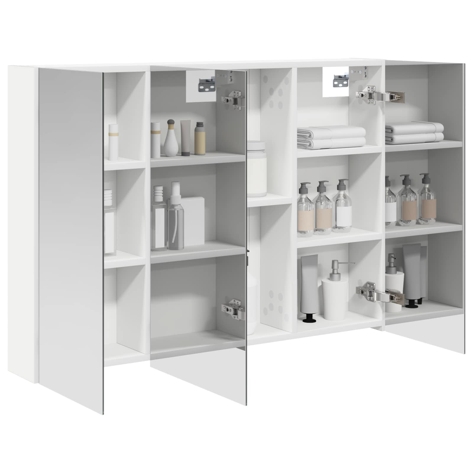 Badkamer spiegelkast Wit 100 x 14,5 x 70 cm Bewerkt hout is nu te koop bij PeponiXL, paradijselijk wonen!