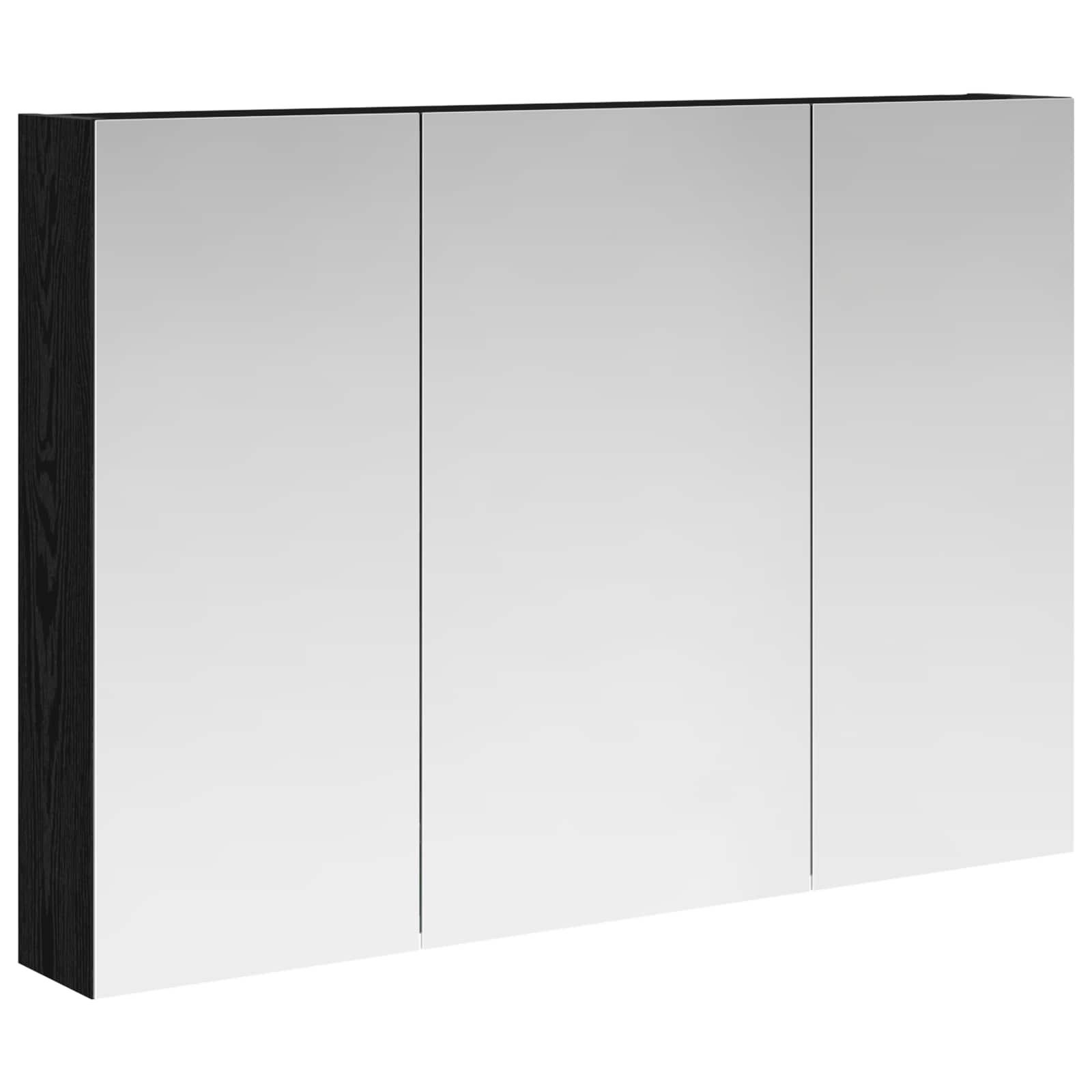 Badkamer spiegelkast met plank Zwart Eiken 100 x 14,5 x 70 cm is nu te koop bij PeponiXL, paradijselijk wonen!