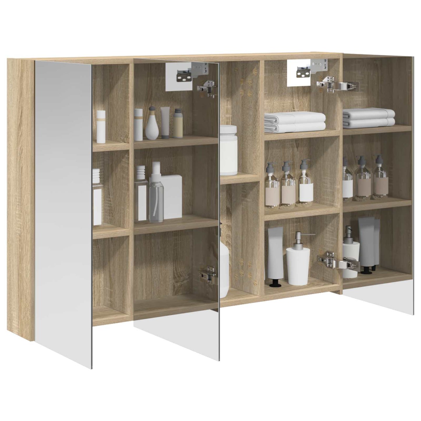 Badkamer spiegelkast met plank Sonoma Eiken 100 x 14,5 x 70 cm is nu te koop bij PeponiXL, paradijselijk wonen!