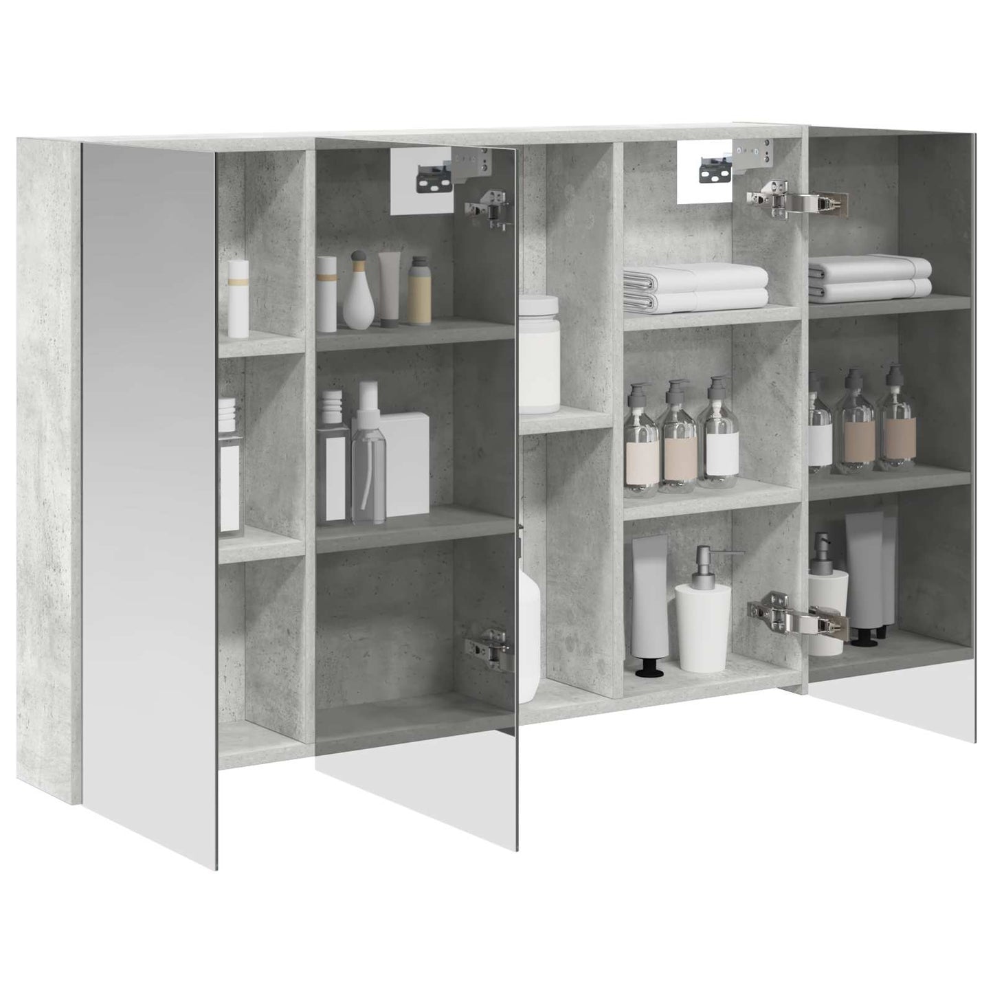 Badkamer spiegelkast met plank Beton Grijs 100 x 14,5 x 70 cm is nu te koop bij PeponiXL, paradijselijk wonen!