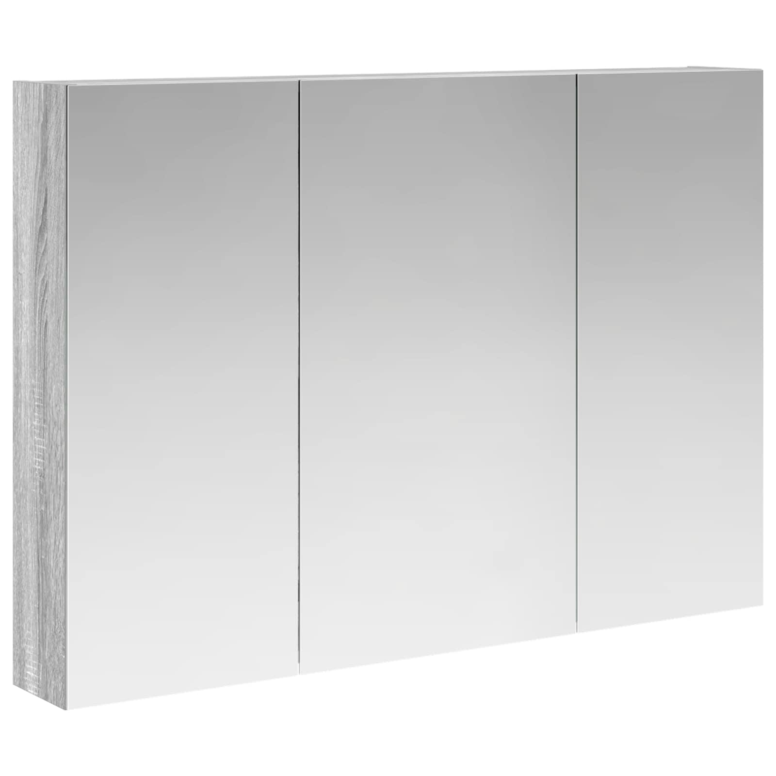 Badkamer spiegelkast met plank Grijs Sonoma 100 x 14,5 x 70 cm is nu te koop bij PeponiXL, paradijselijk wonen!