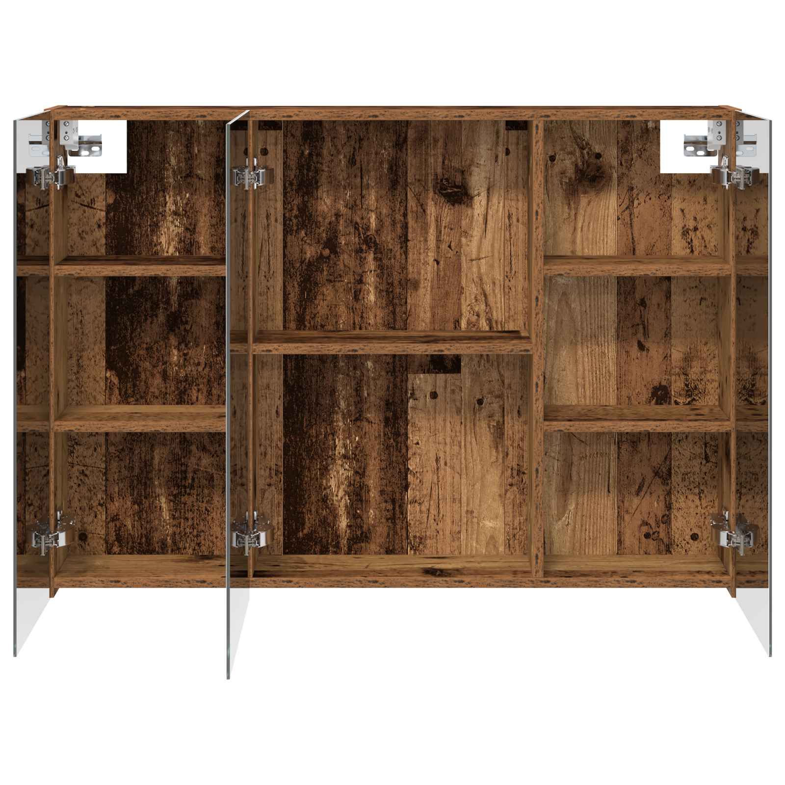 Badkamer spiegelkast Oudhout 100 x 14,5 x 70 cm Bewerkt hout is nu te koop bij PeponiXL, paradijselijk wonen!
