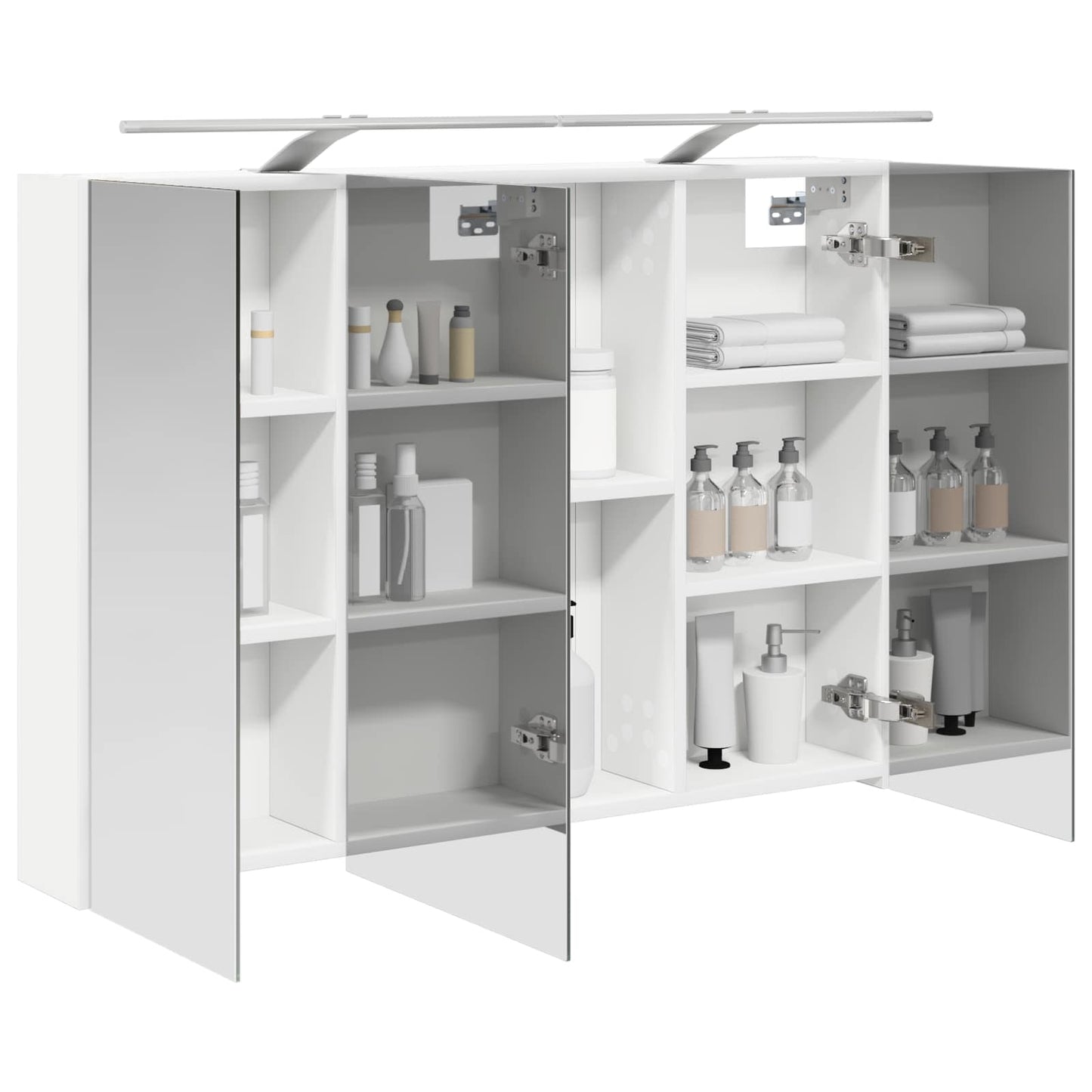 Badkamer spiegelkast Wit 100 x 14,5 x 70 cm Bewerkt hout is nu te koop bij PeponiXL, paradijselijk wonen!