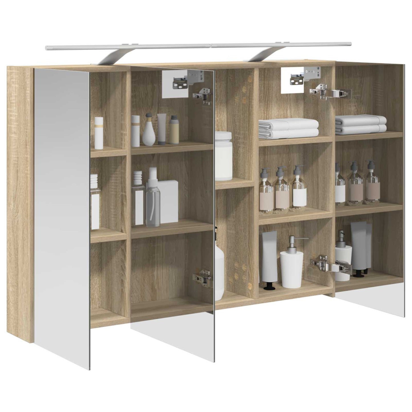 Badkamer spiegelkast met plank Sonoma Eiken 100 x 14,5 x 70 cm is nu te koop bij PeponiXL, paradijselijk wonen!