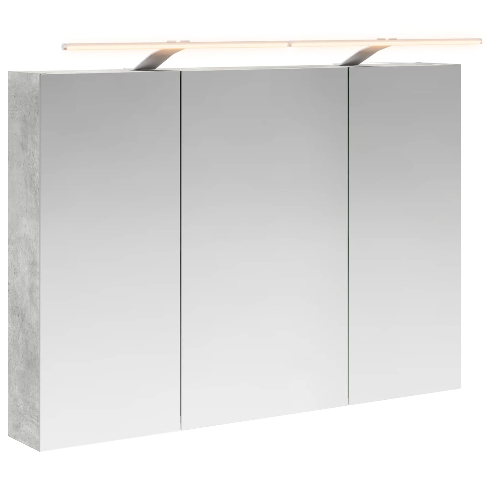 Badkamer spiegelkast met plank Beton Grijs 100 x 14,5 x 70 cm is nu te koop bij PeponiXL, paradijselijk wonen!