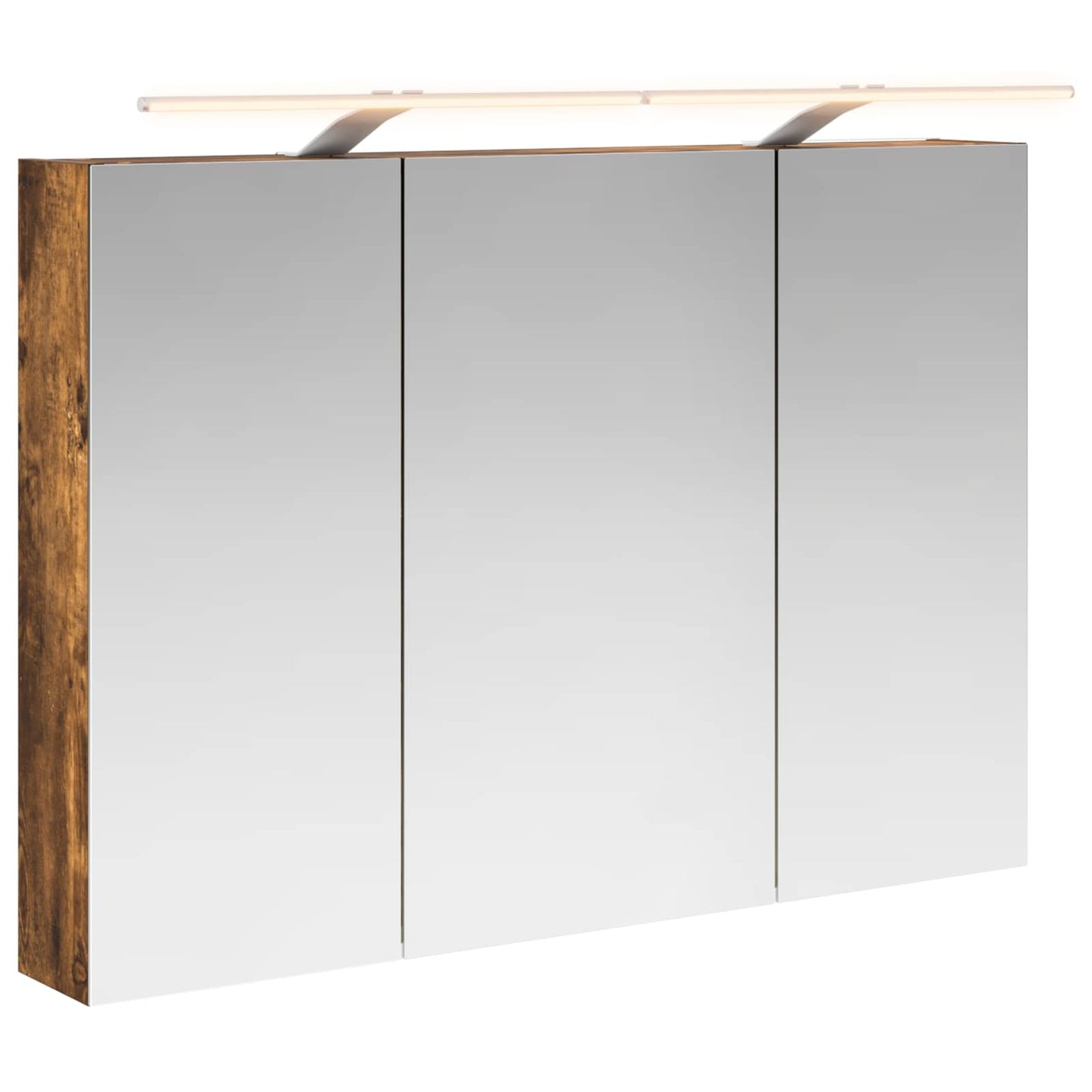 Badkamer spiegelkast met plank Gerookt eiken 100 x 14,5 x 70 cm is nu te koop bij PeponiXL, paradijselijk wonen!