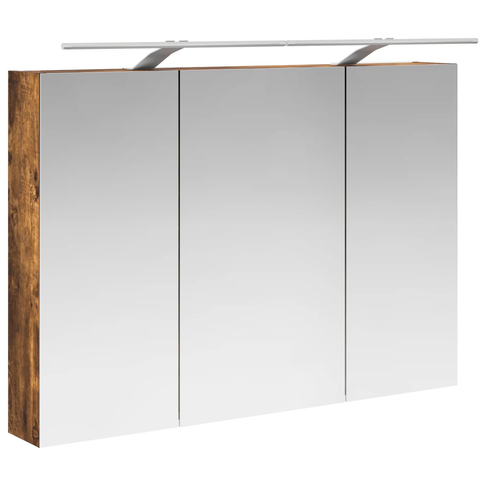 Badkamer spiegelkast met plank Gerookt eiken 100 x 14,5 x 70 cm is nu te koop bij PeponiXL, paradijselijk wonen!